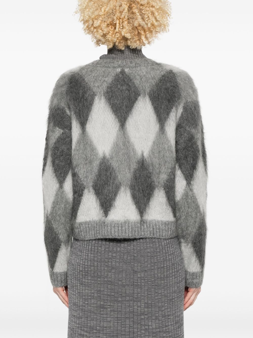 argyle-check sweater - 4