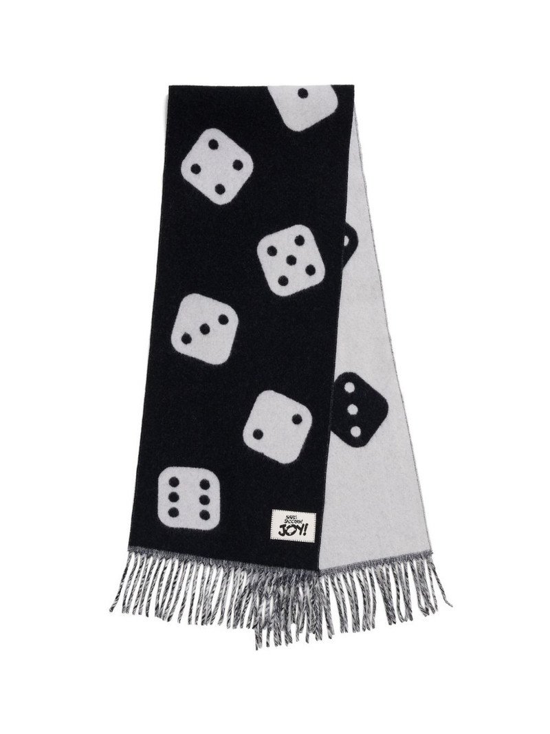 The Dice fringed scarf 1