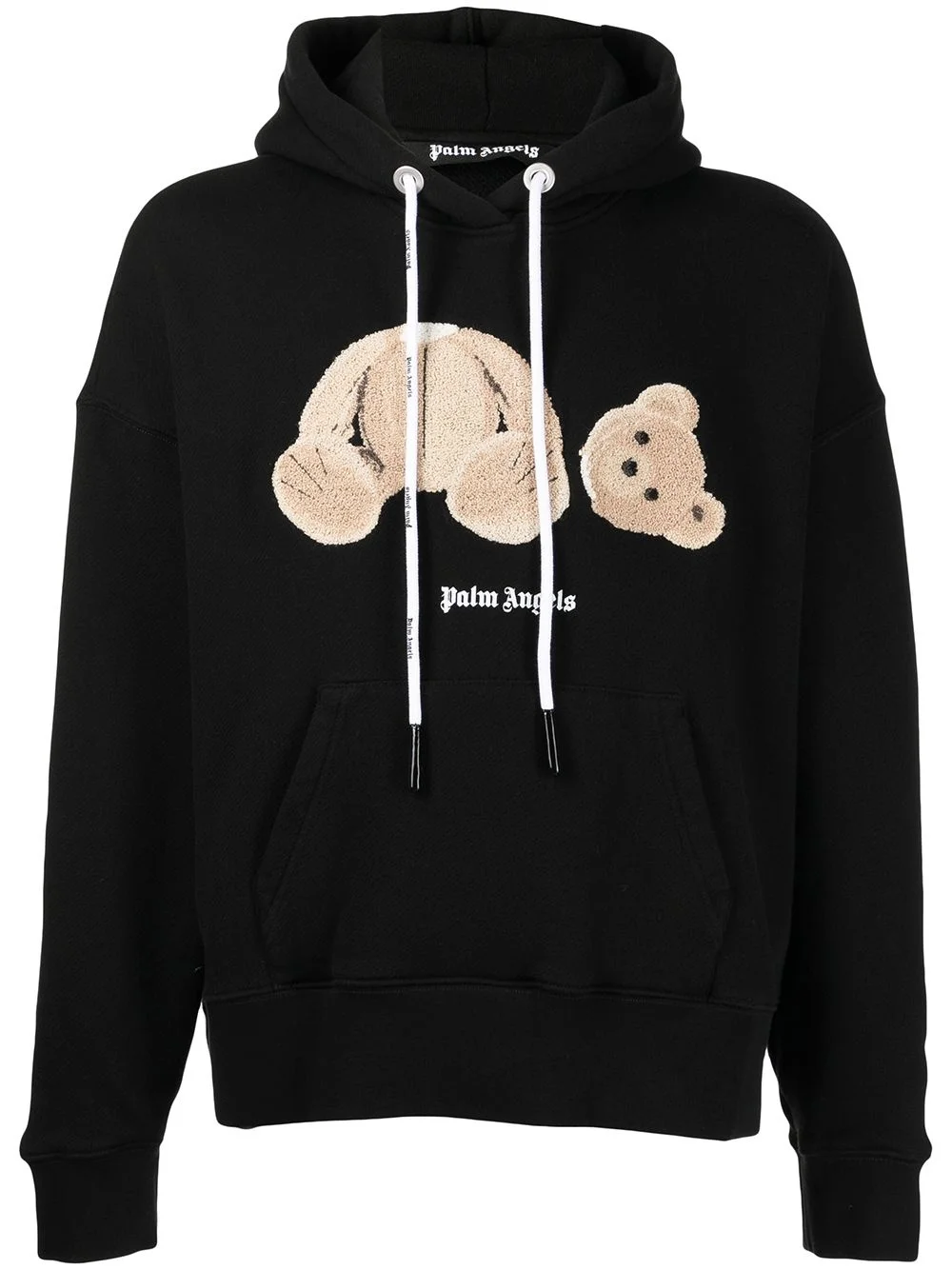 bear motif hoodie - 1
