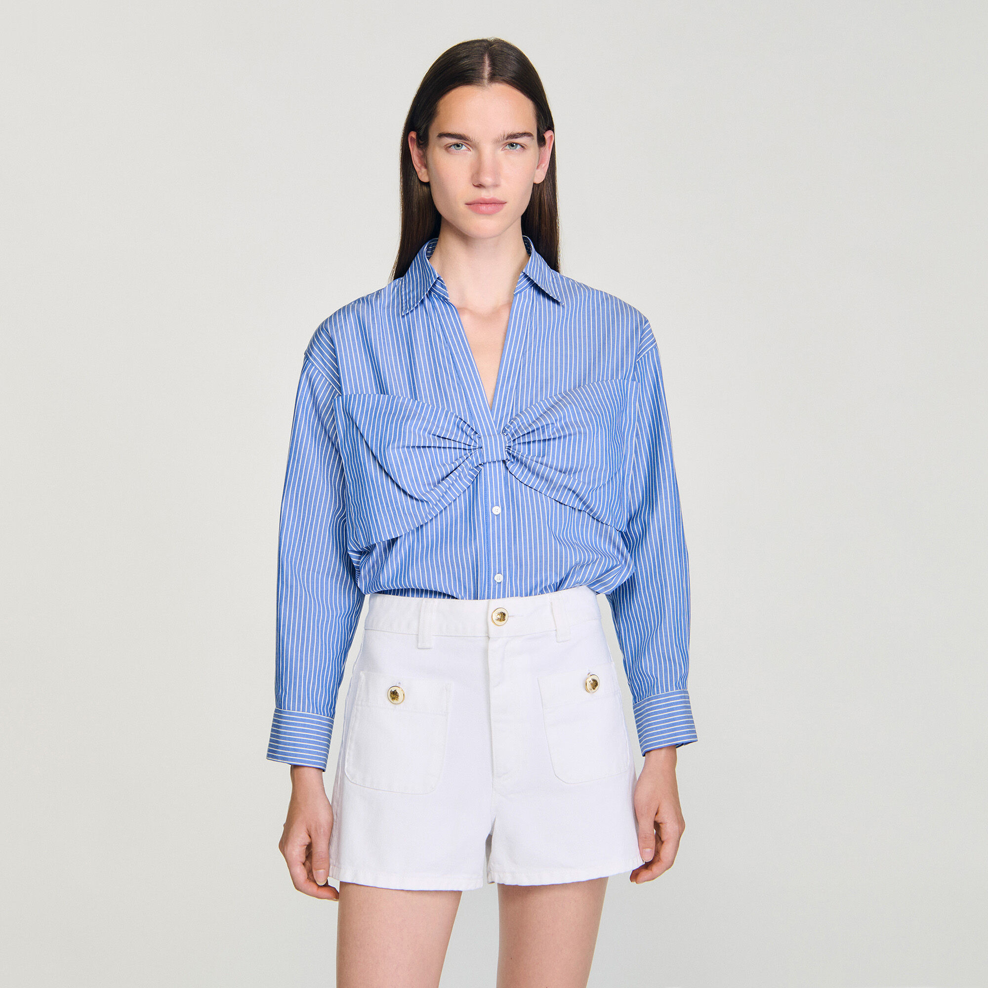 OVERSIZED BOW SHIRT - 4