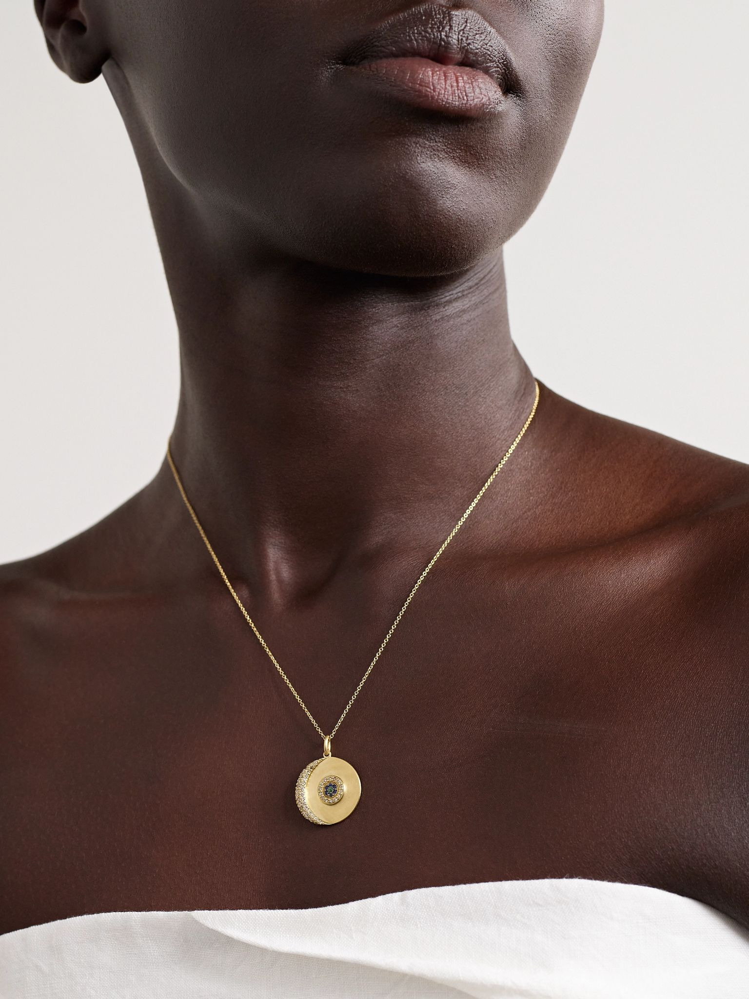 18-karat gold multi-stone necklace Gold - 2
