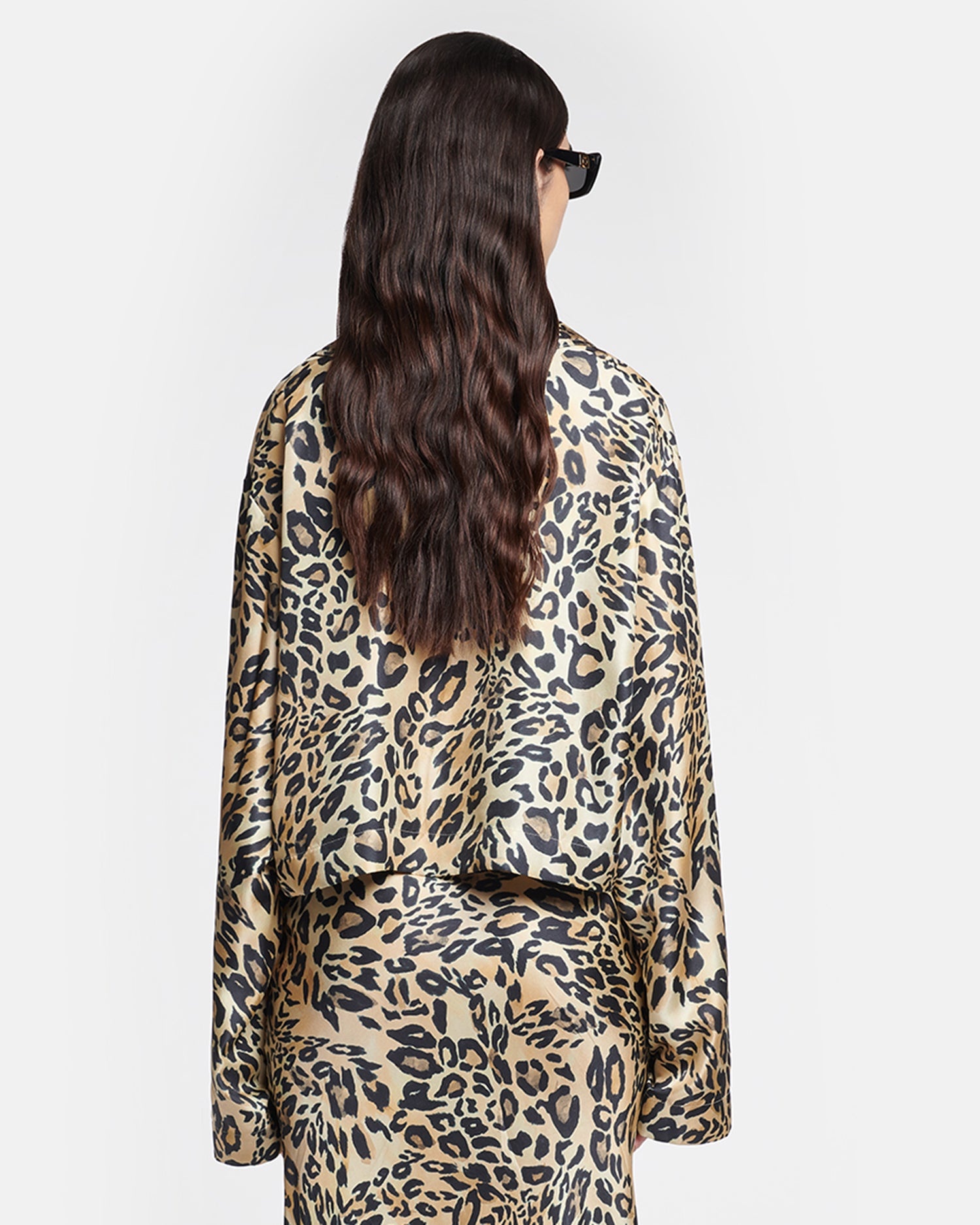 Cropped Printed Silk-Twill Shirt - 3