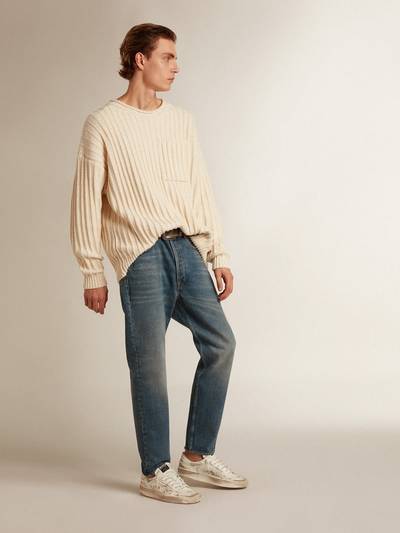 Golden Goose Men's slim fit jeans with medium wash outlook