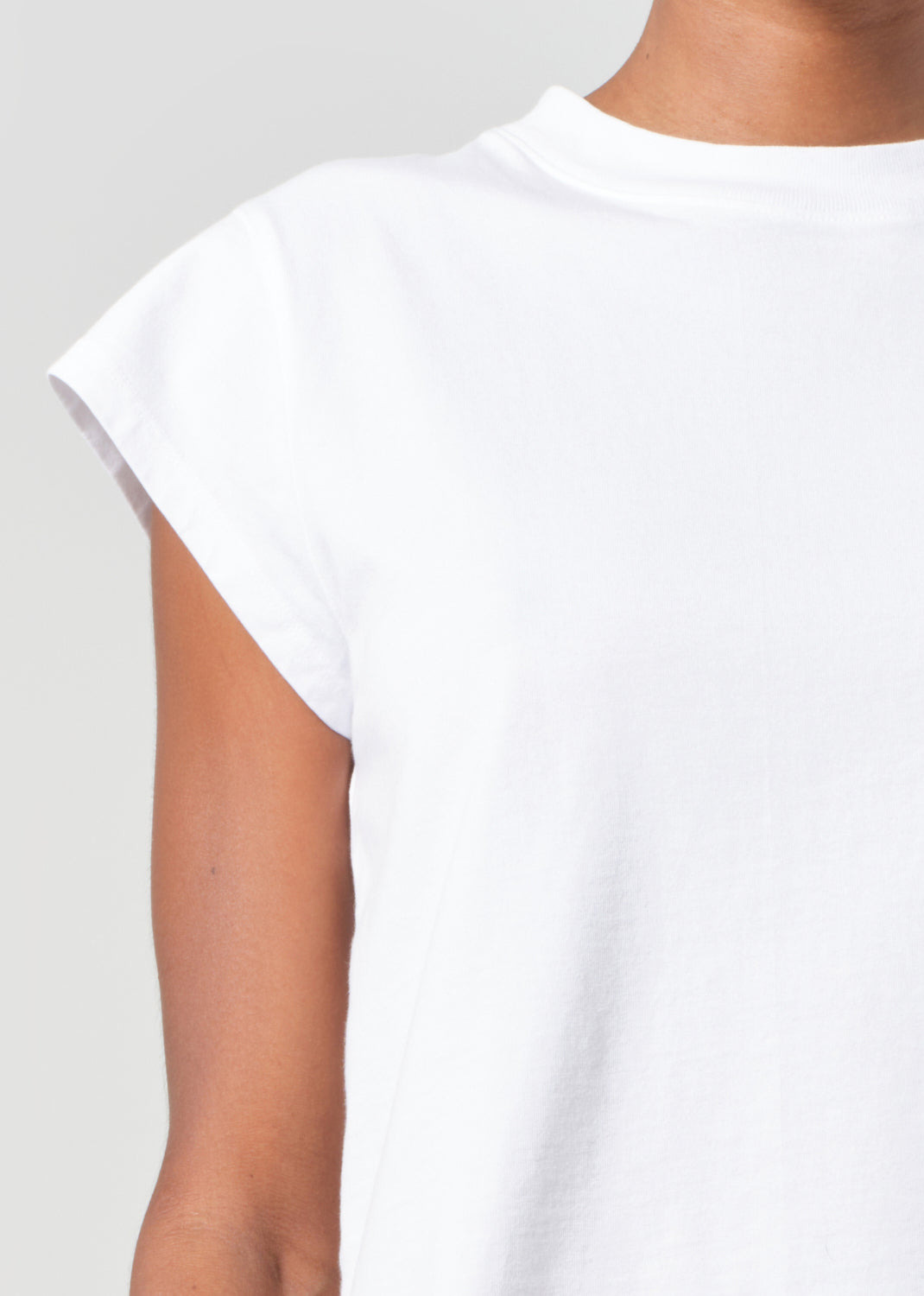 BRYCE CAP SLEEVE TEE IN WHITE - 6