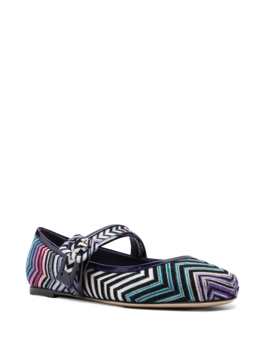 zigzag-woven ballet flats - 2
