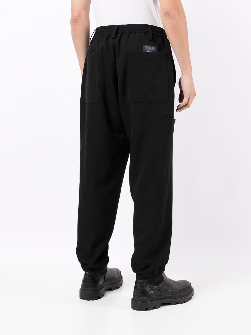 relaxed-fit wool track pants - 4