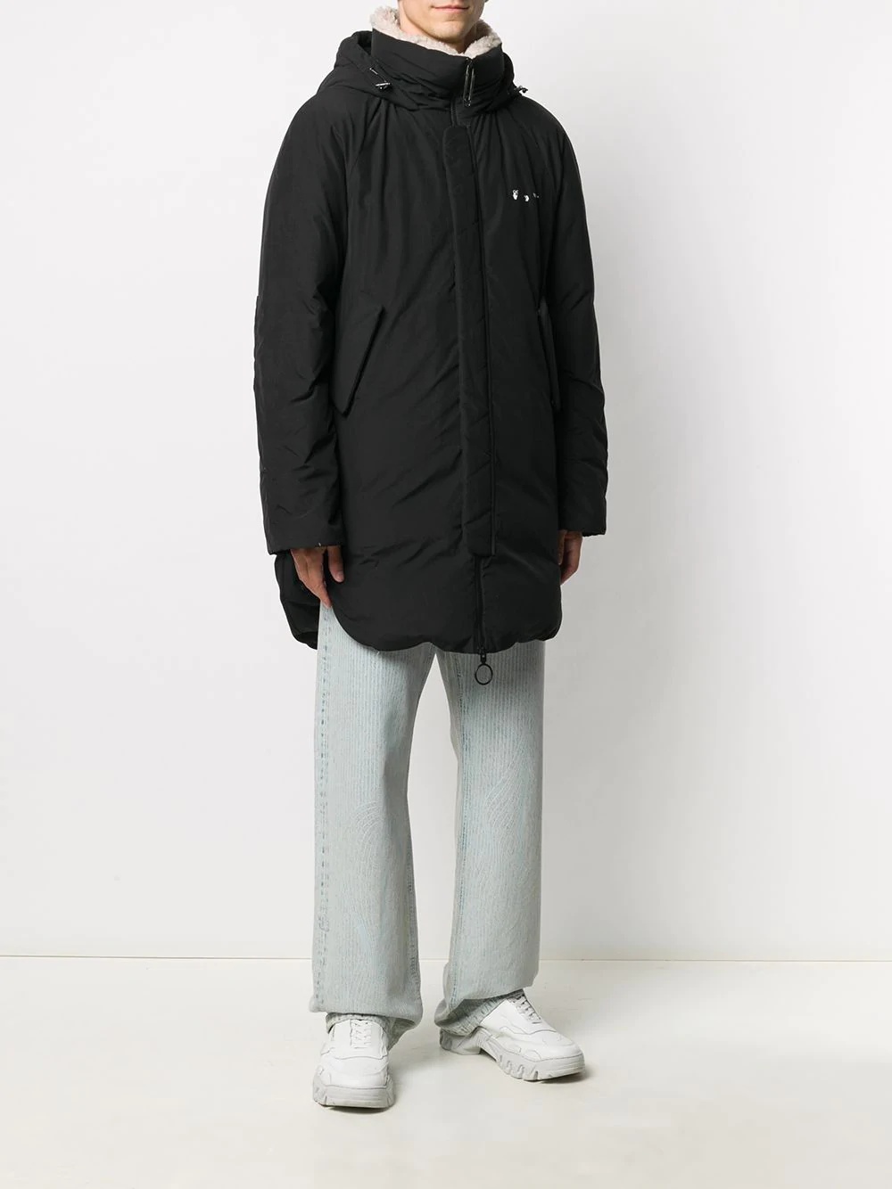 OW logo padded coat - 3