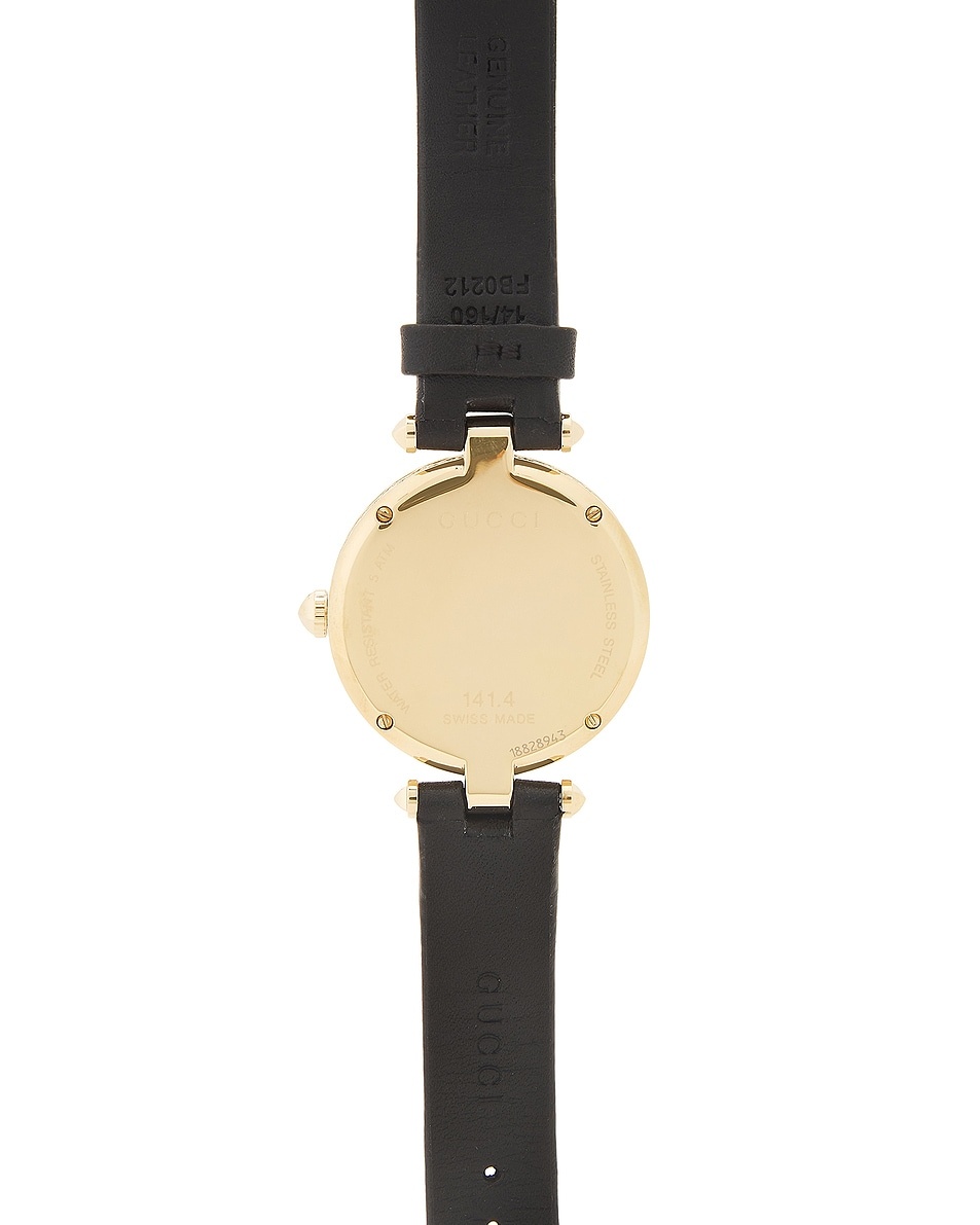 White Mother Of Pearl Dial Leather Strap Watch - 4