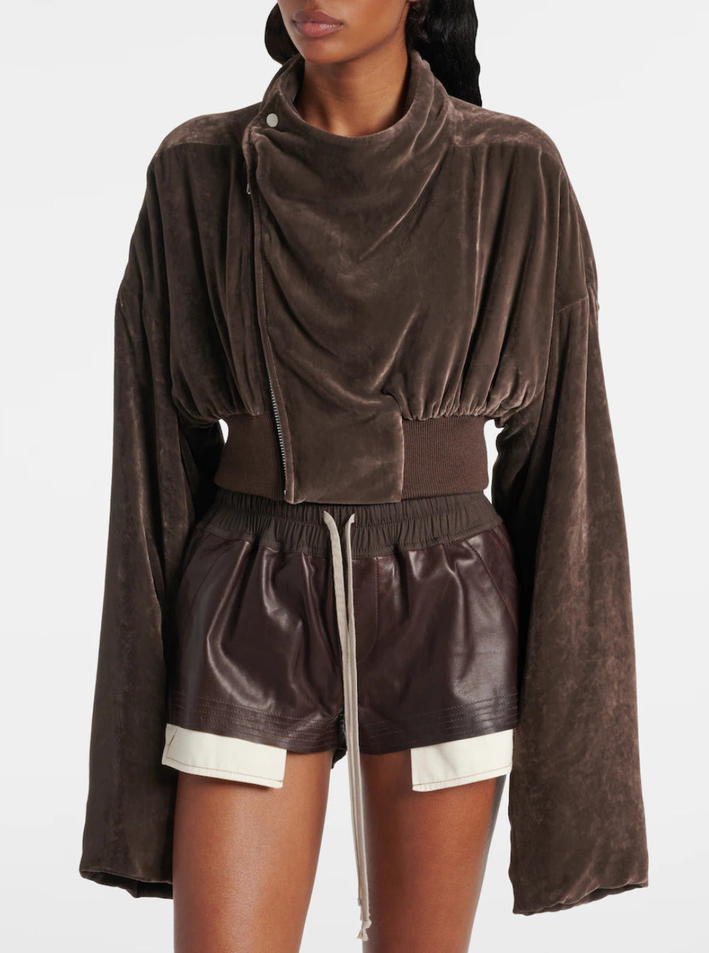 Rick Owens Women 'Hollywood' Cropped Jacket With Front Zip Closure In Viscose Blend Woman - 4
