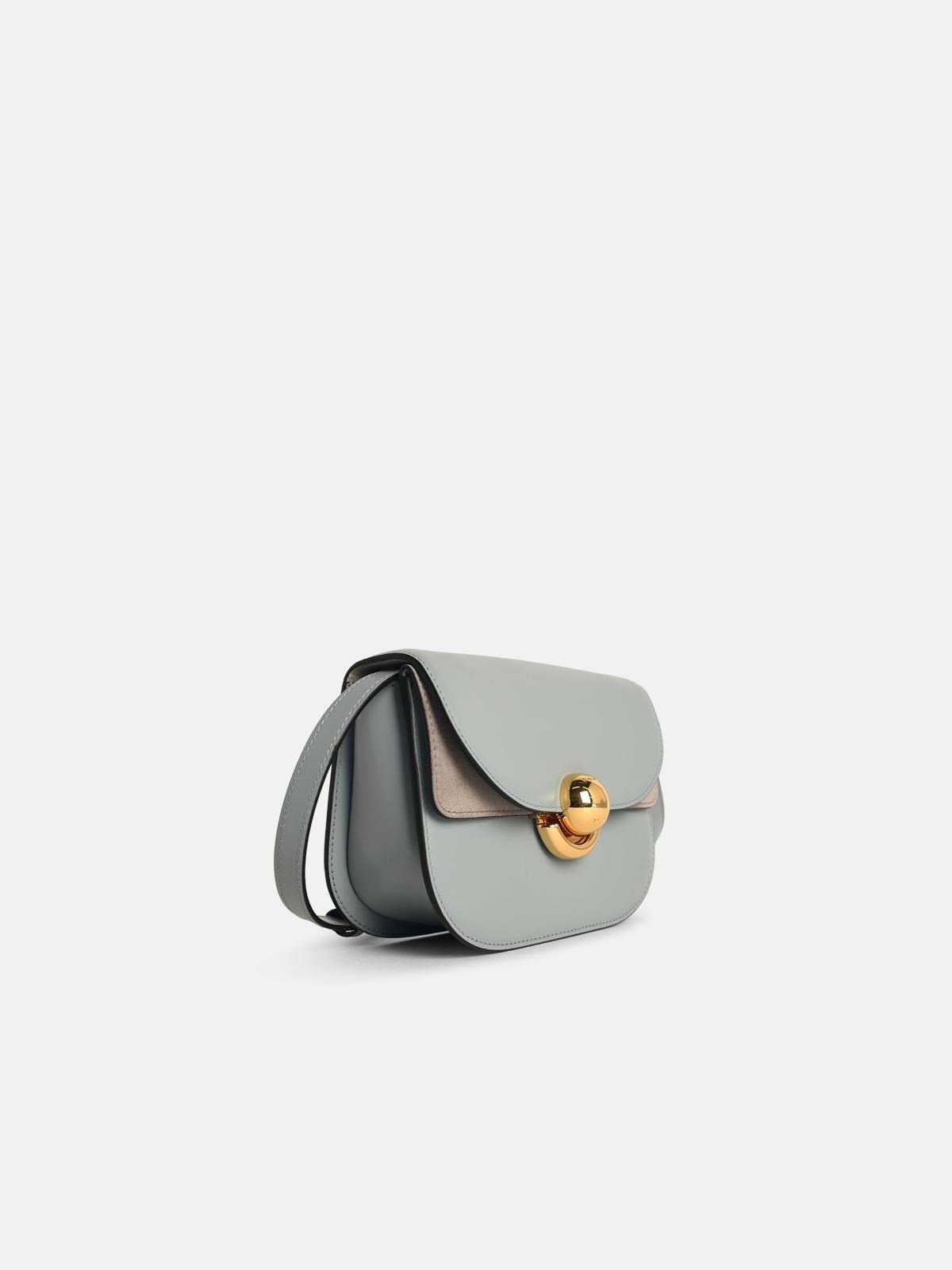 LIGHT BLUE LEATHER MINI 'SFERA' CROSSBODY BAG - 2