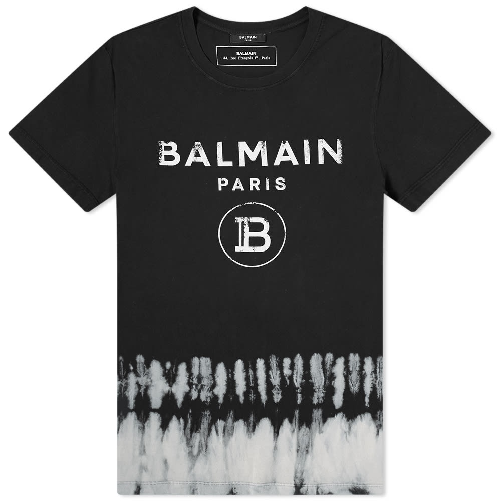 Balmain Tie Dye Paris Logo Tee - 1