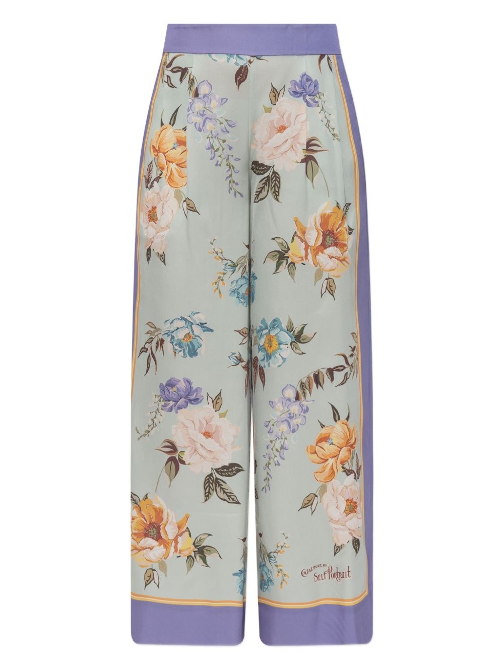 floral-print trousers - 1