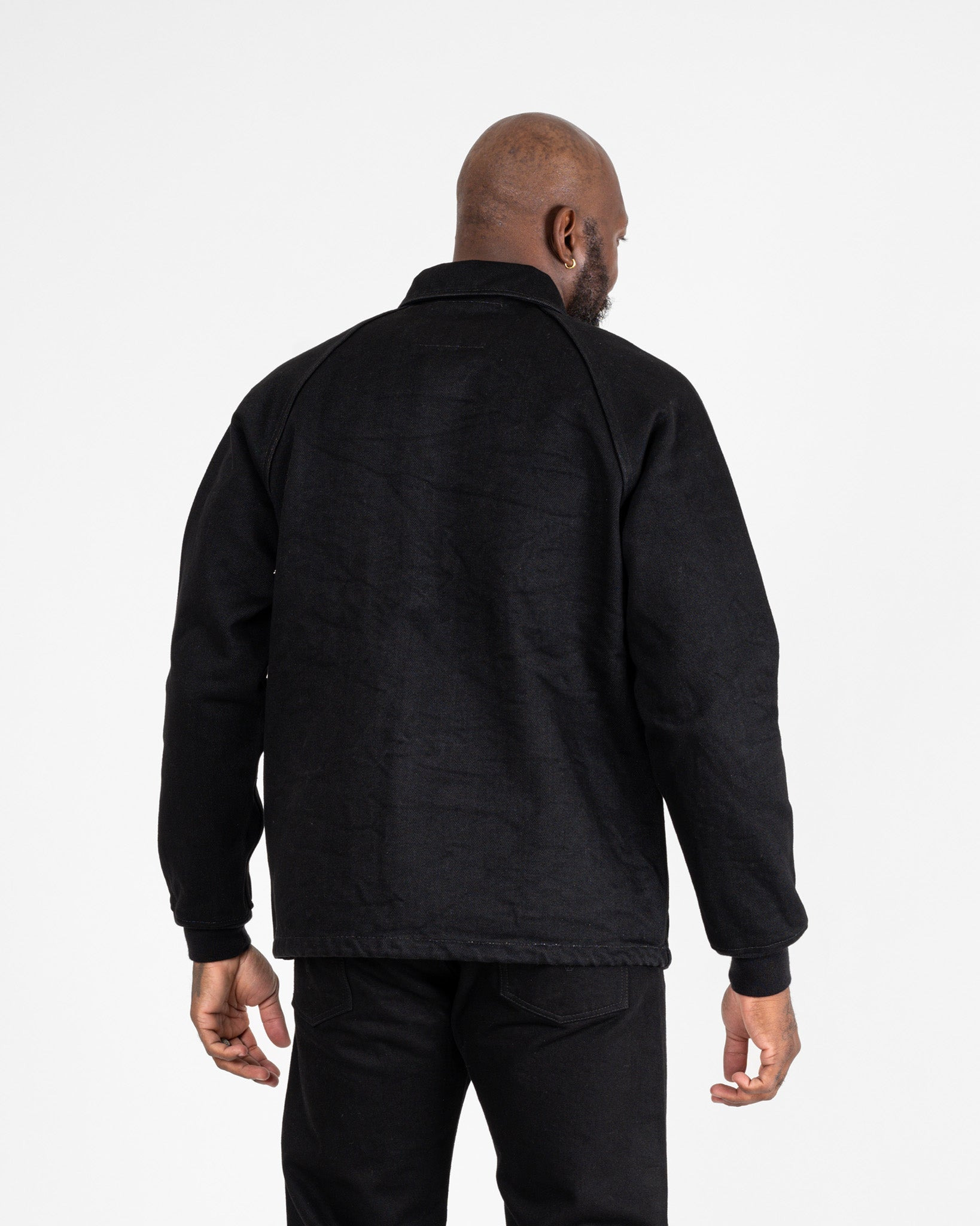 IHJ-142-BLK 21oz Serge Windbreaker - Black - 3