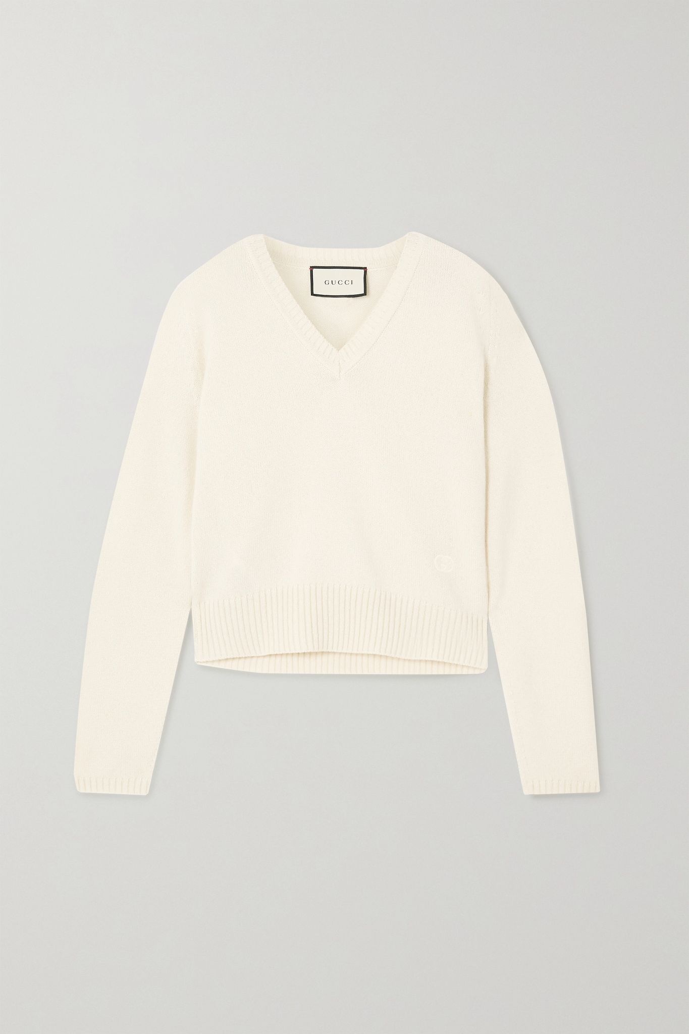 Embroidered cashmere sweater - 1