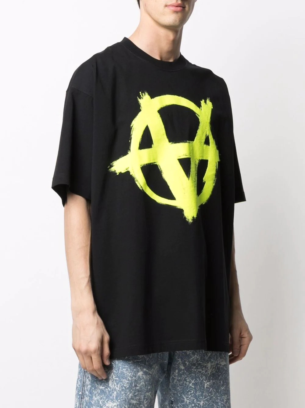 Inverted Anarchy print T-shirt - 4