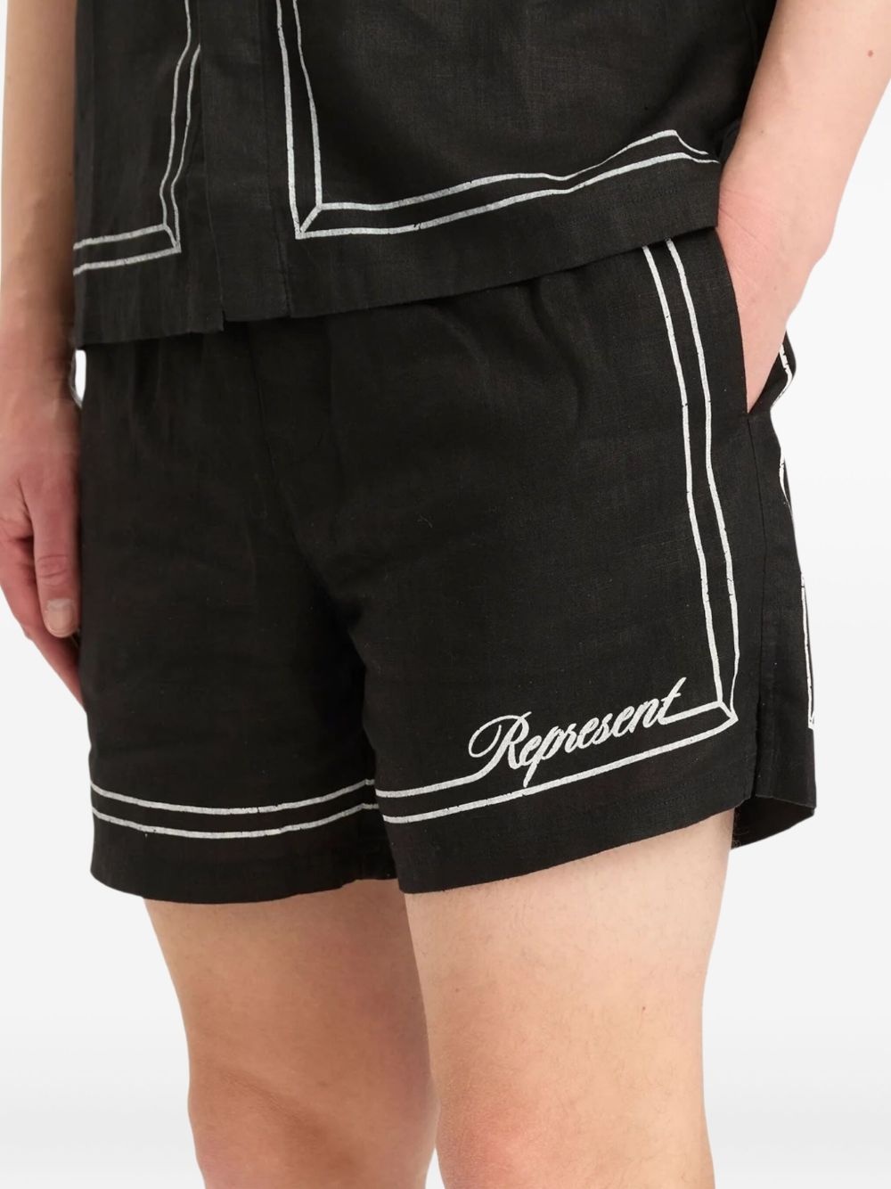 border-detail shorts - 4