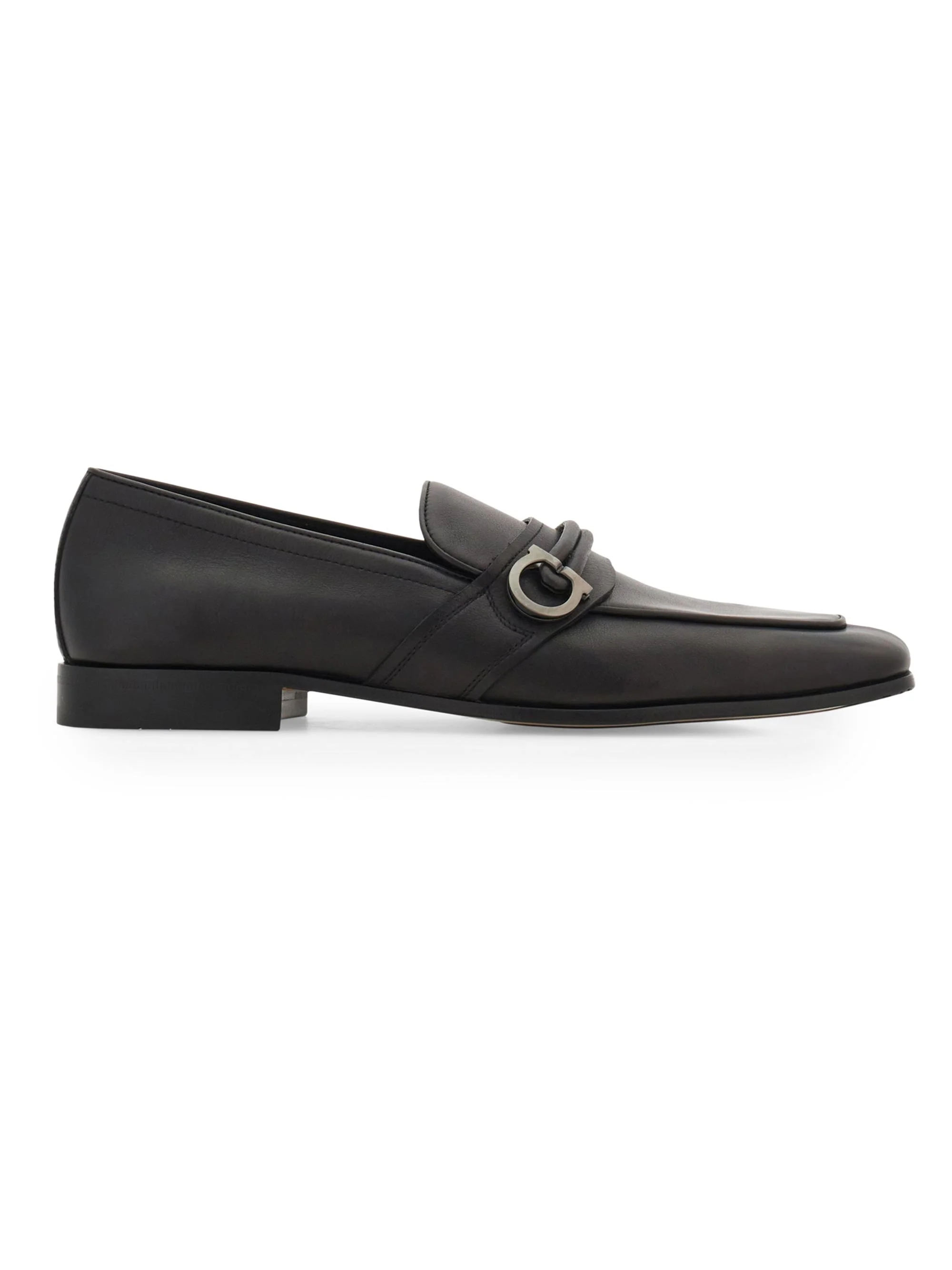 Men's Saddlevit Gancini Leather Loafers - Nero - 1