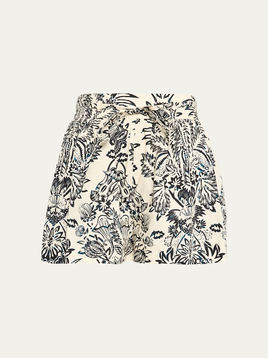 Rowan Belted Cotton Shorts - 1