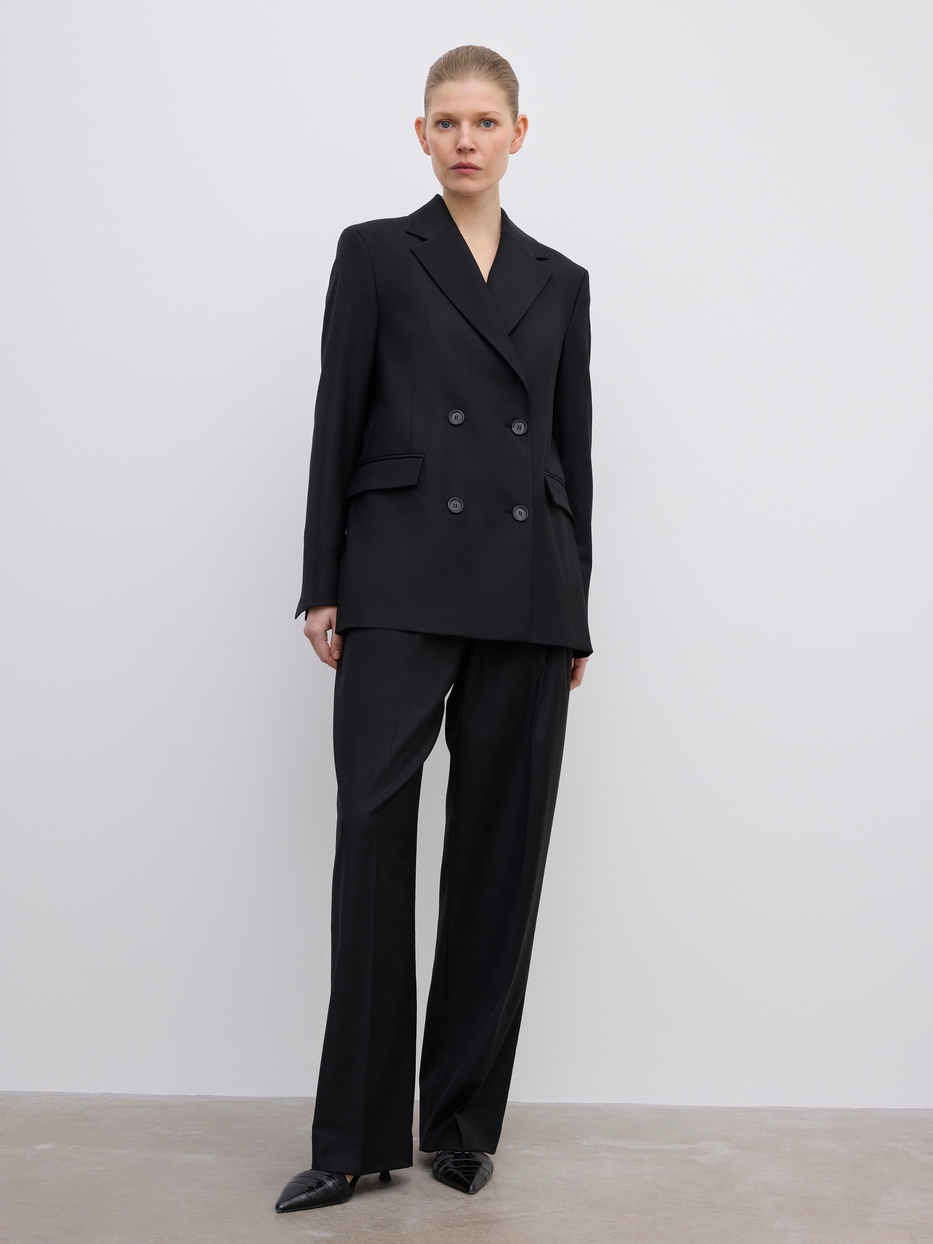 Classic wool blazer black - 3