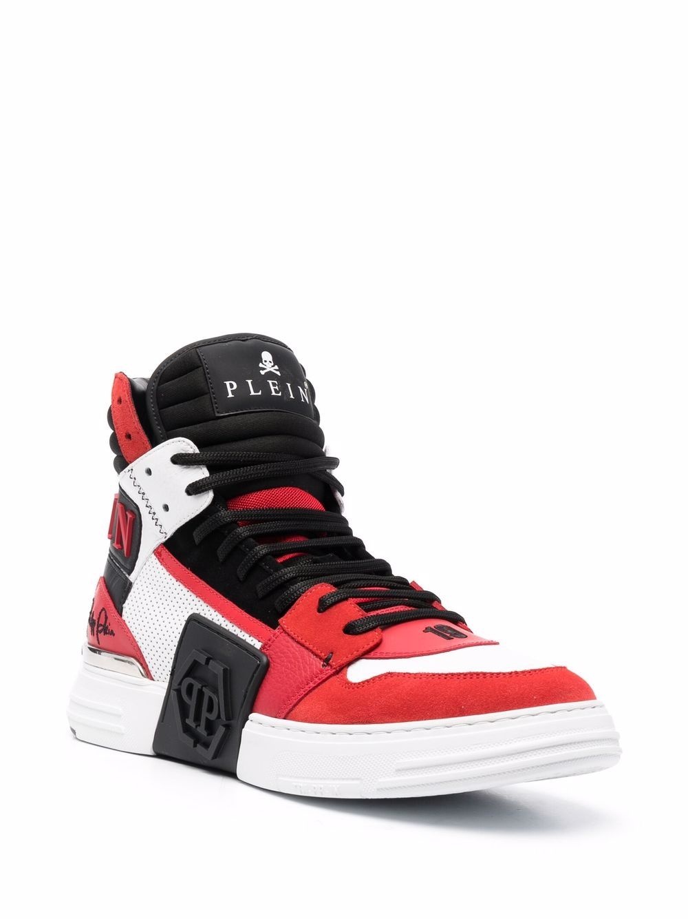 contrast hi-top sneakers - 2