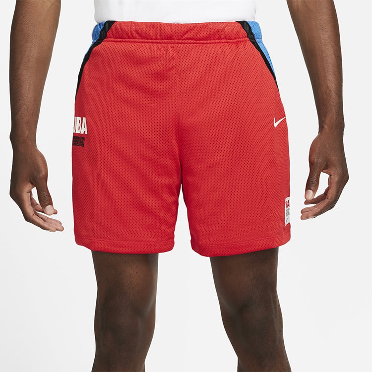 Nike Mesh Shorts Contrasting Colors Alphabet Printing Sports Basketball Asia Edition Red CZ4700-611 - 6