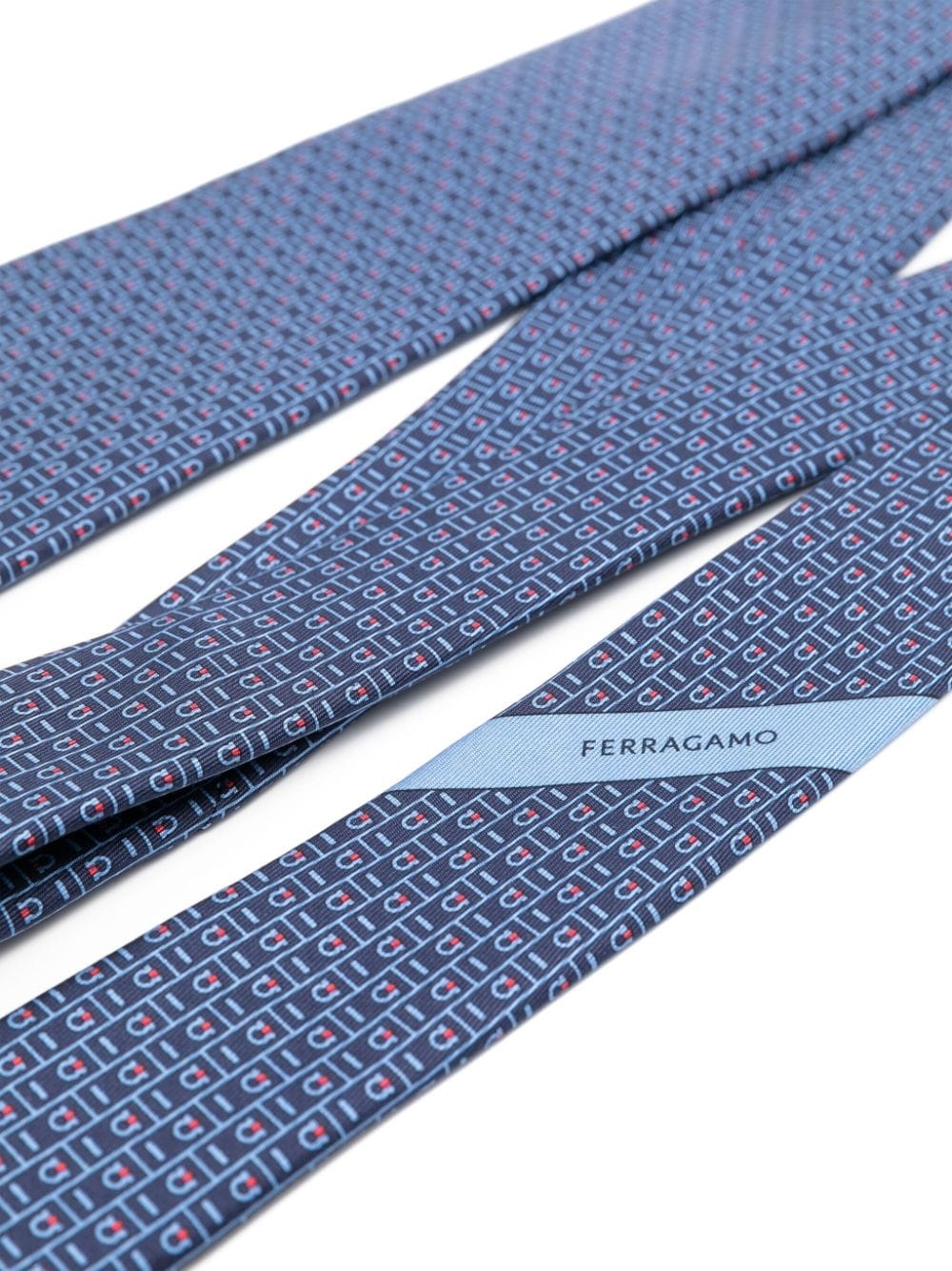 Gancini-print silk tie - 2