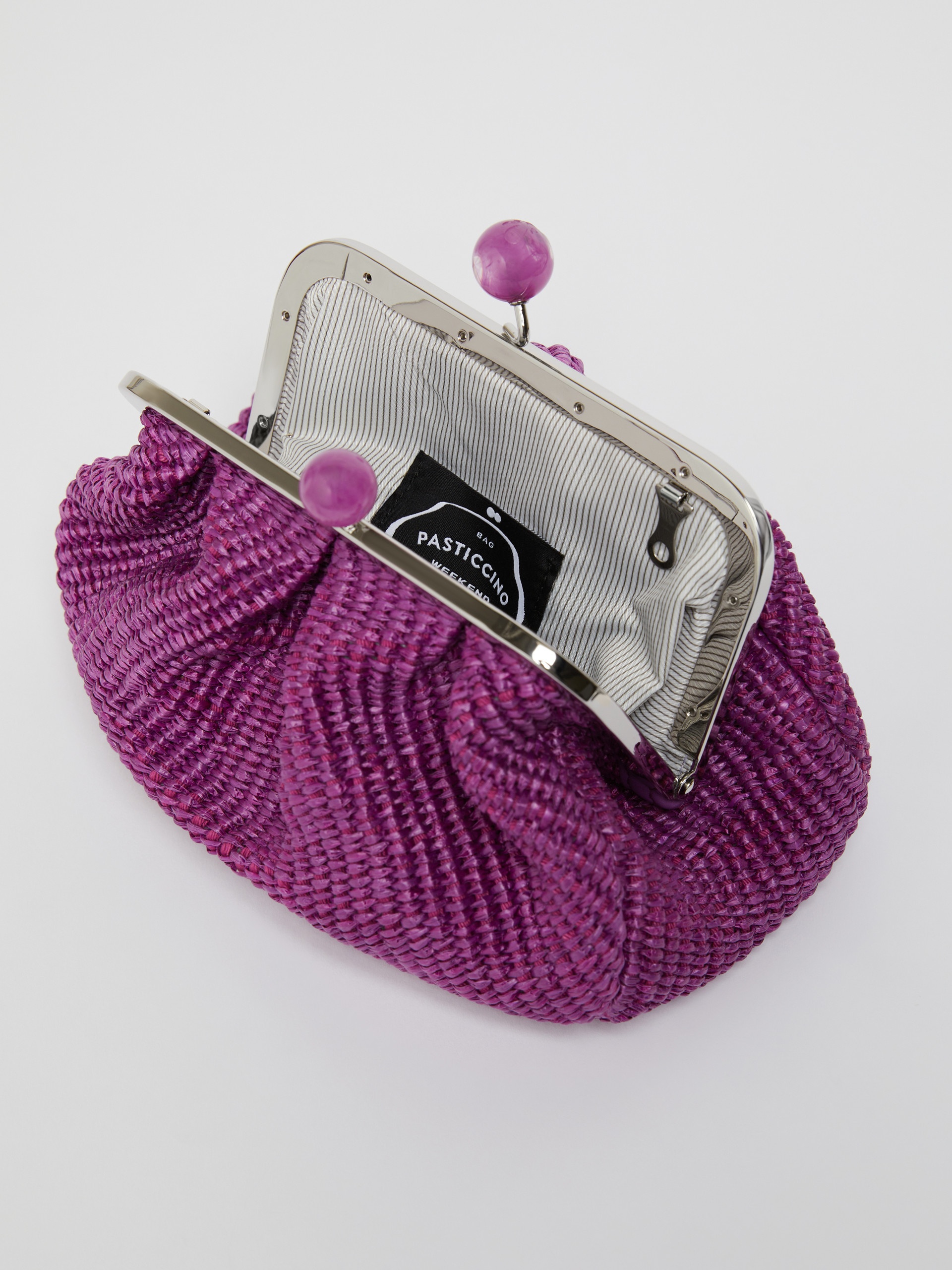 PALMAS Small raffia-effect Pasticcino Bag - 6