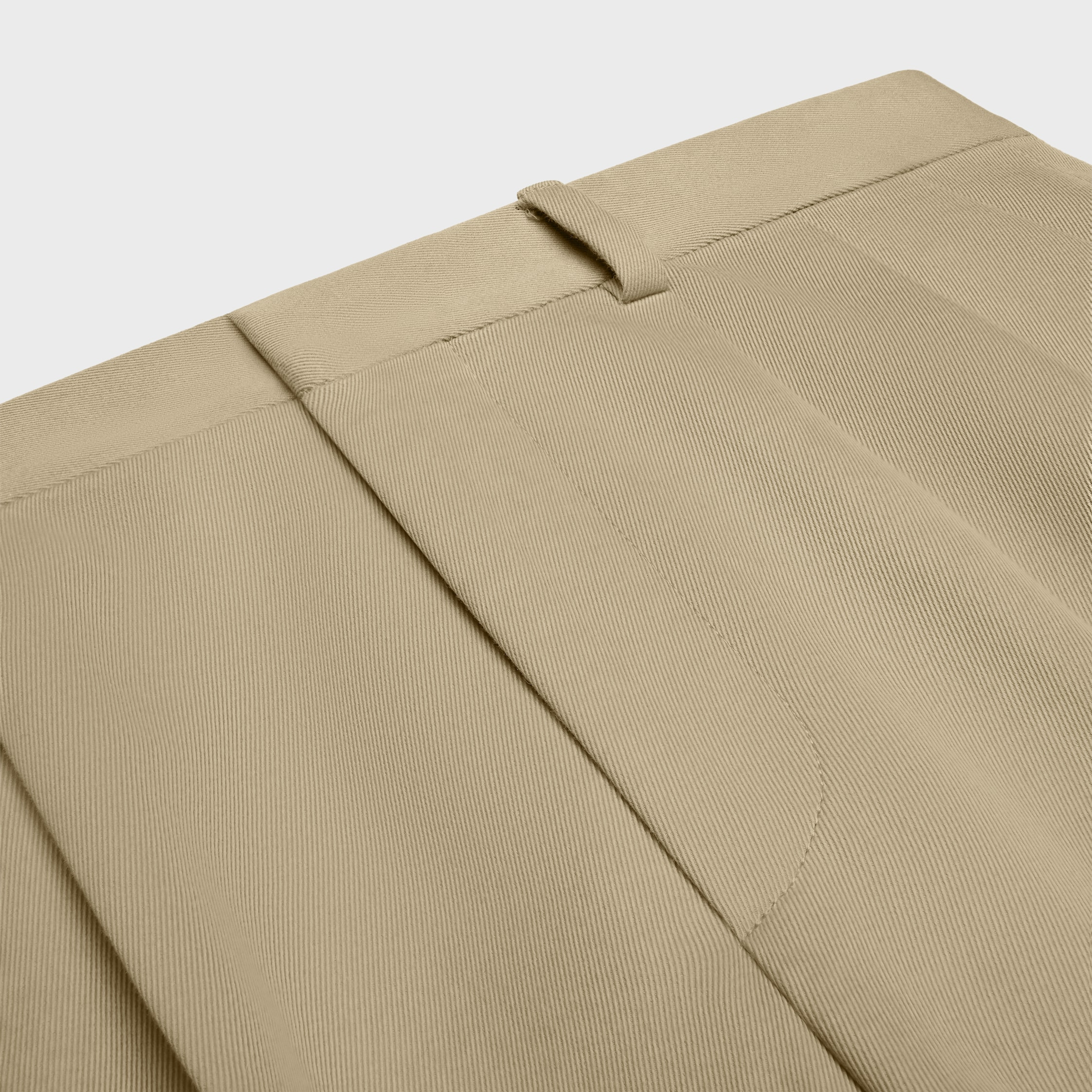pleated trousers IN cotton and wool gabardine - 3