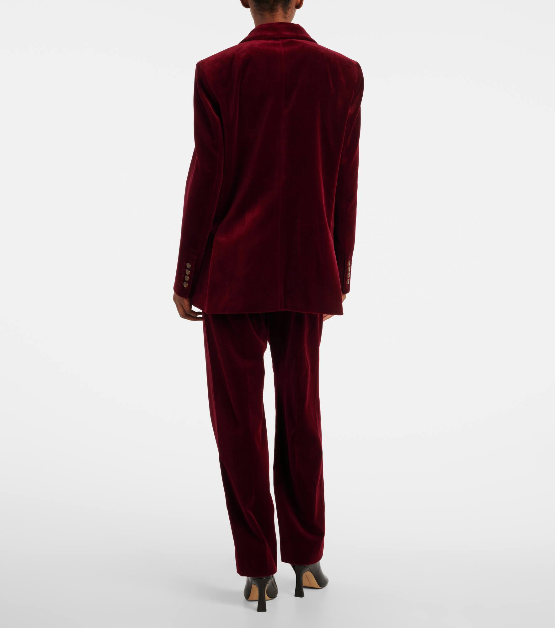 Everynight double-breasted cotton velvet blazer - 3
