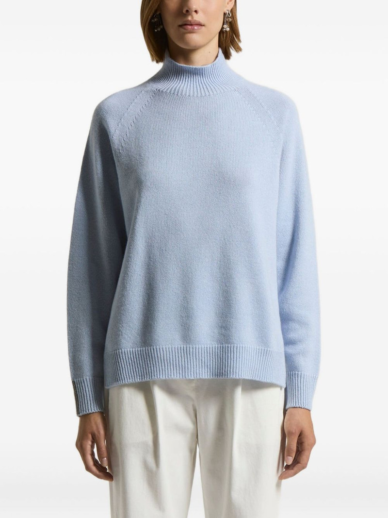 high-neck raglan-sleeve sweater 1