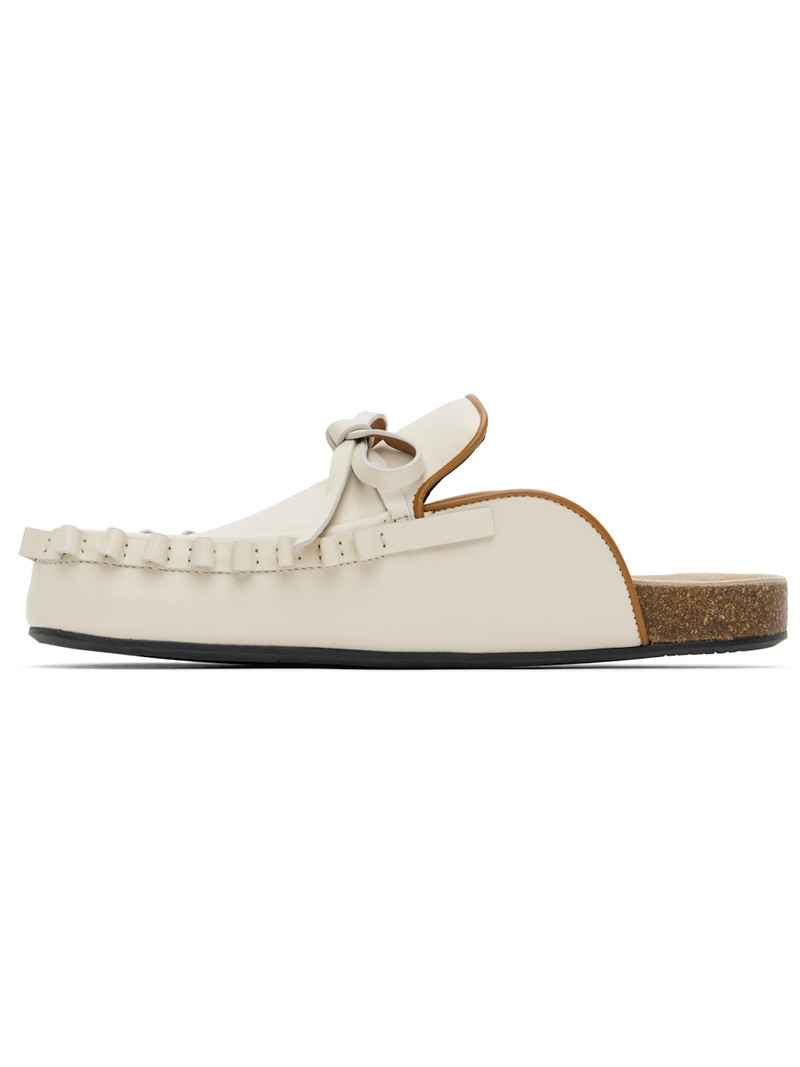 JW Anderson Off-White Ruffle Slip-on Loafers outlook