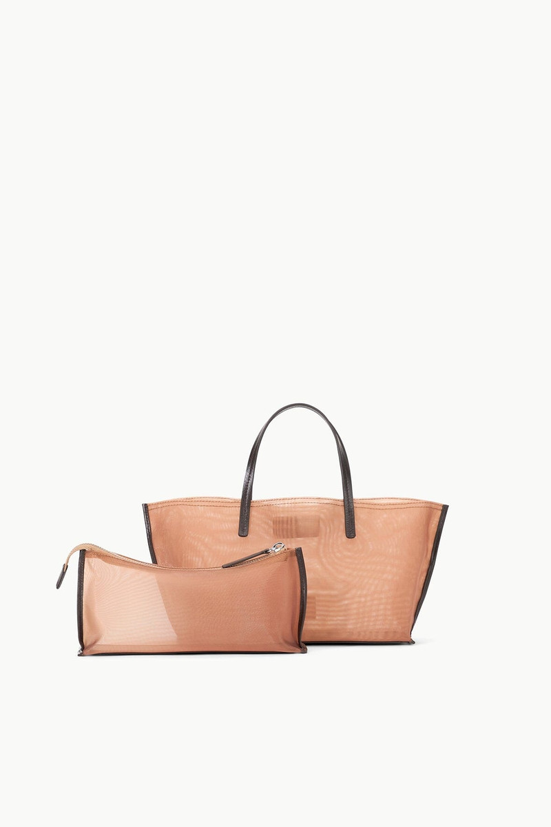 STAUD CHRISTOS MINI MESH TOTE CAMEL 3