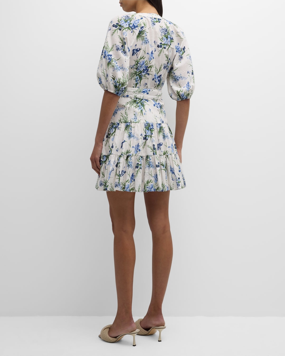 Dewey Floral Button-Front Mini Dress - 4