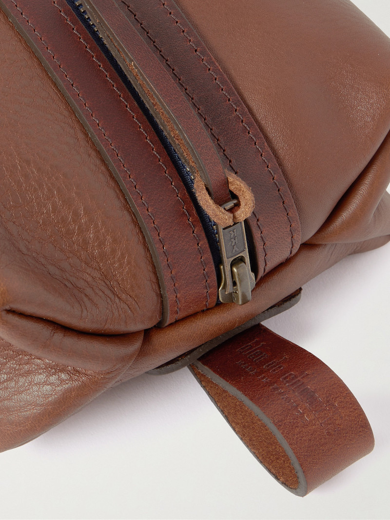 Zazou Full-Grain Leather Wash Bag 3