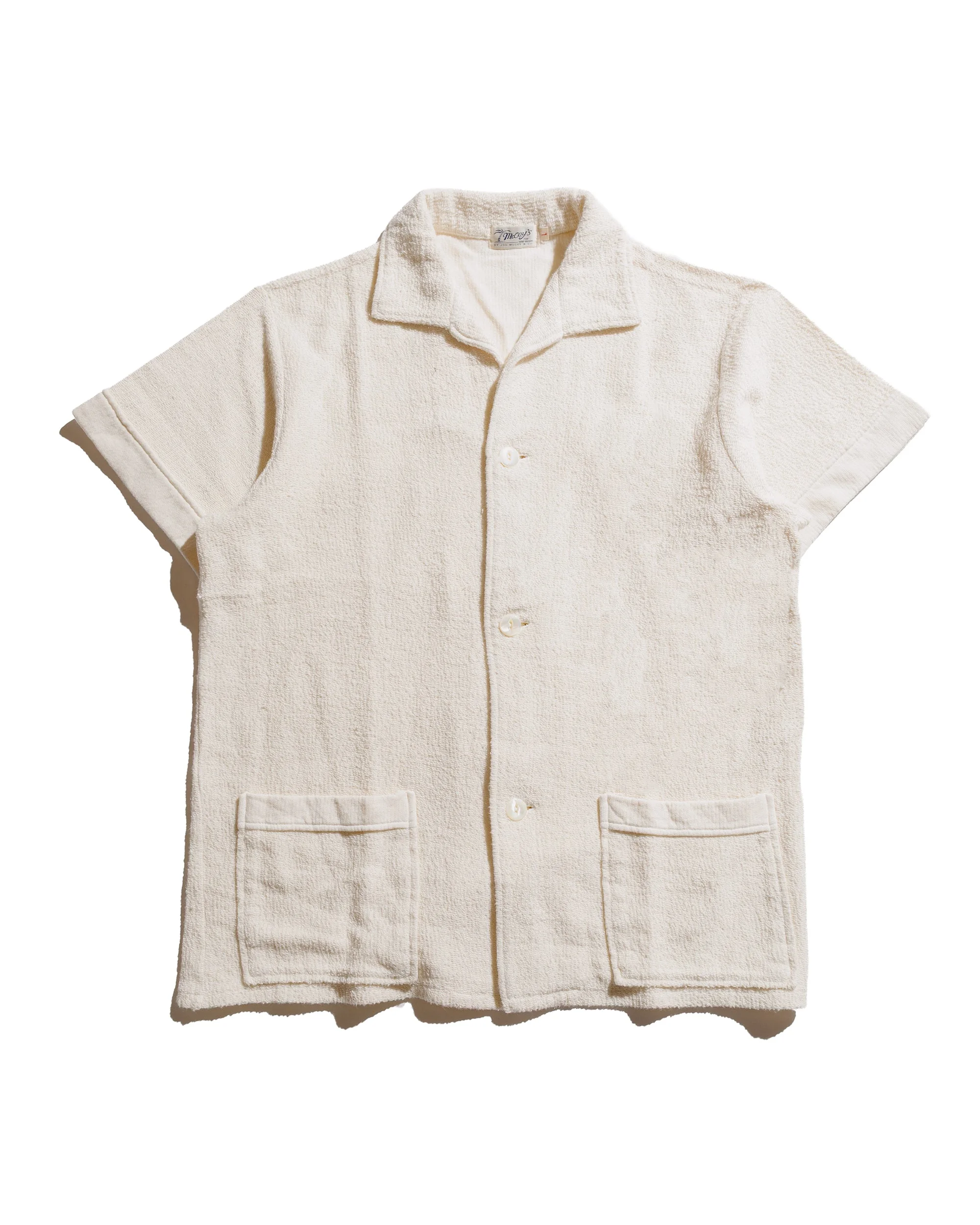 MC25001 Cotton Pile Beach Shirt Milk - 1