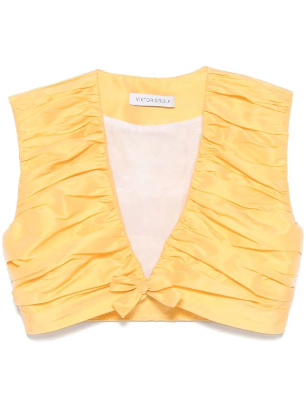 pleated cropped top - 1