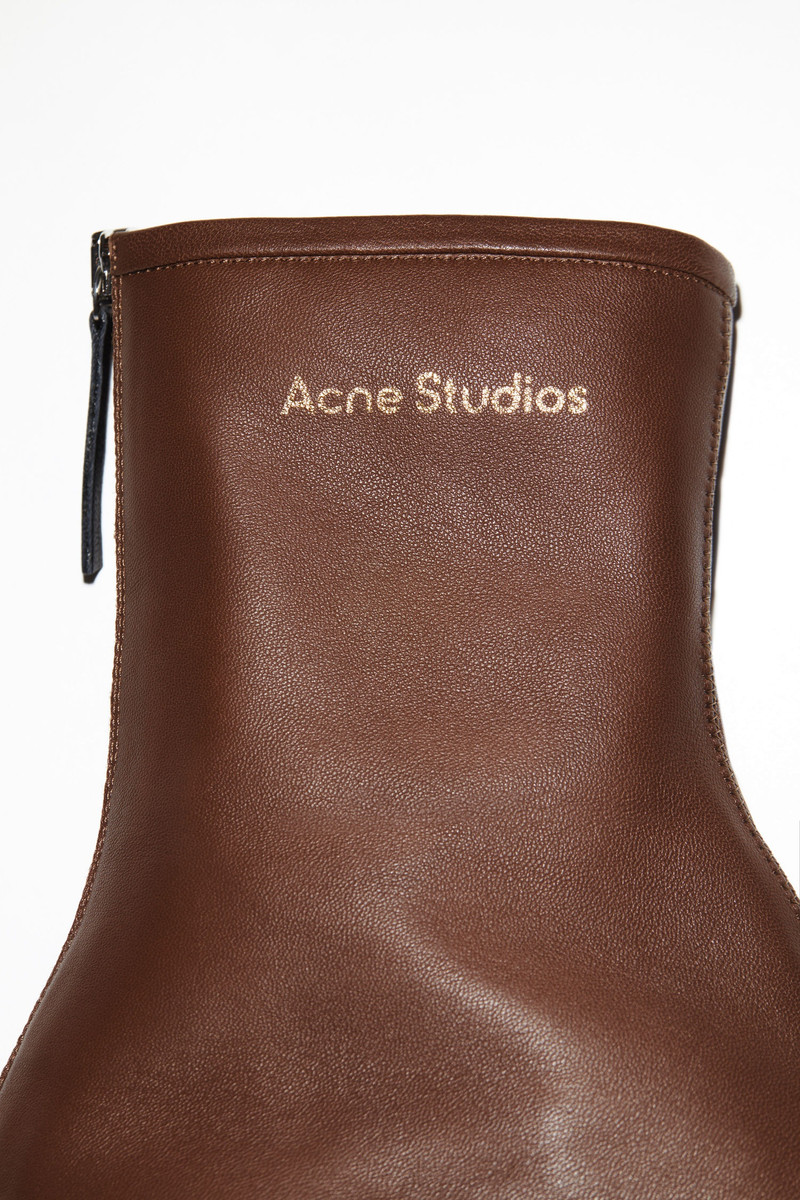 Branded leather boots - Brown/black 6