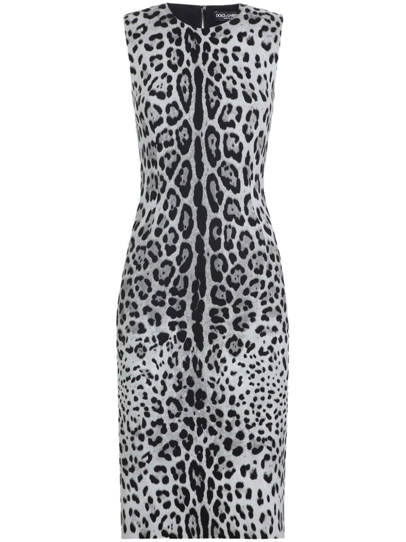 animal-print midi dress 1