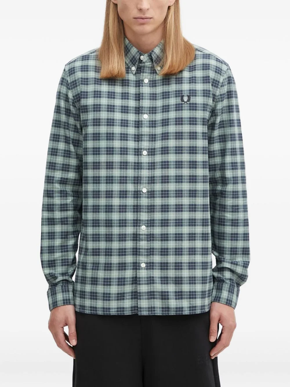 check-pattern shirt - 1