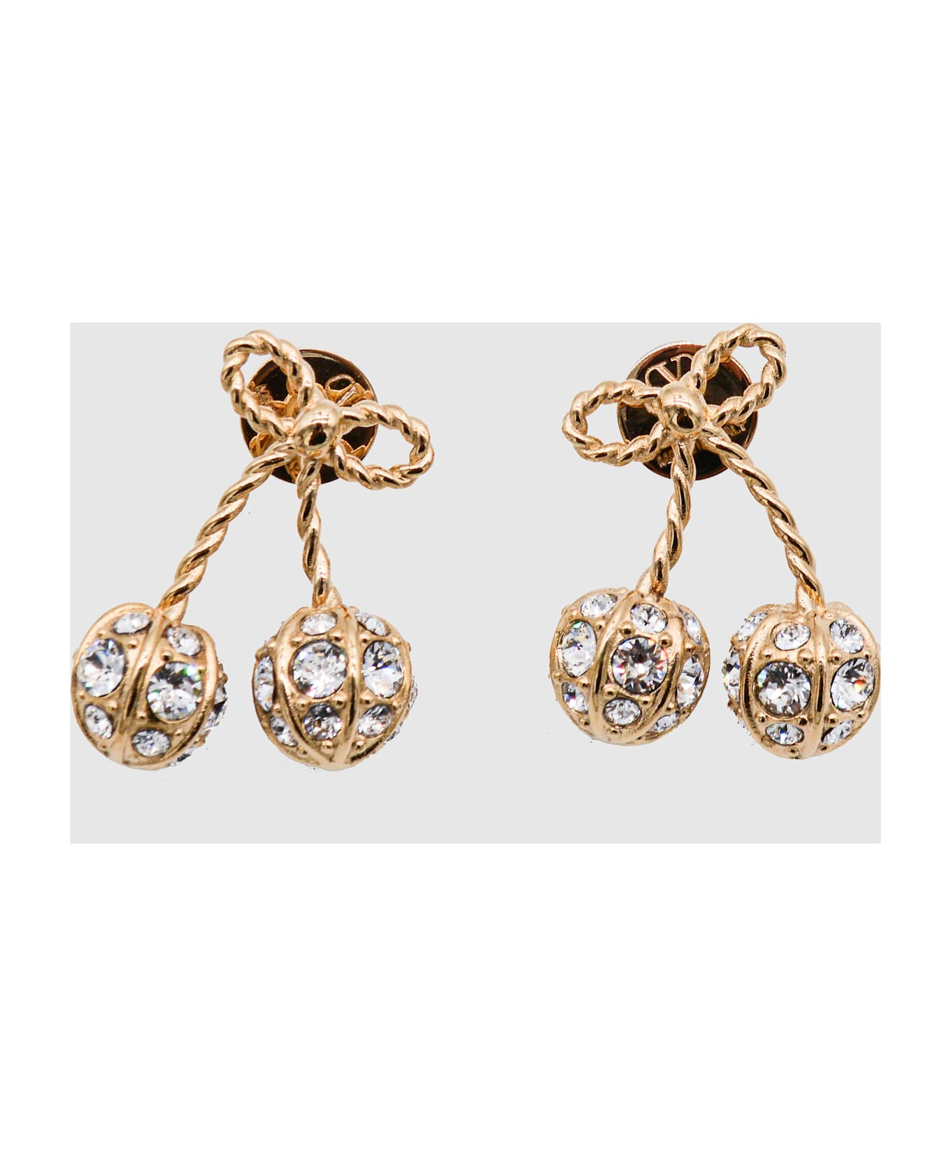 Gold Tone Metal Earrings - 1