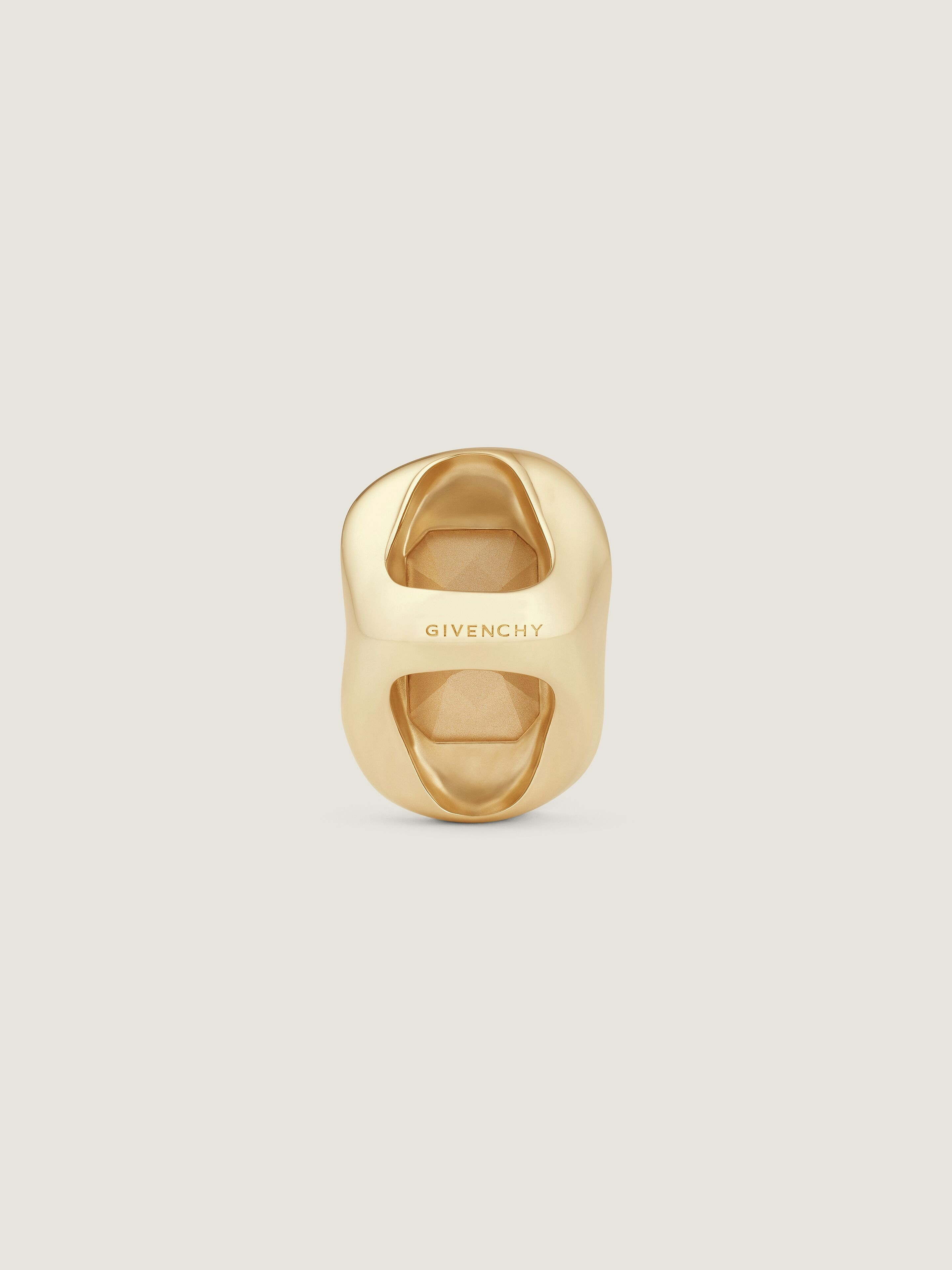 SCULPTURAL CRYSTAL RING IN METAL AND CRYSTAL - 4