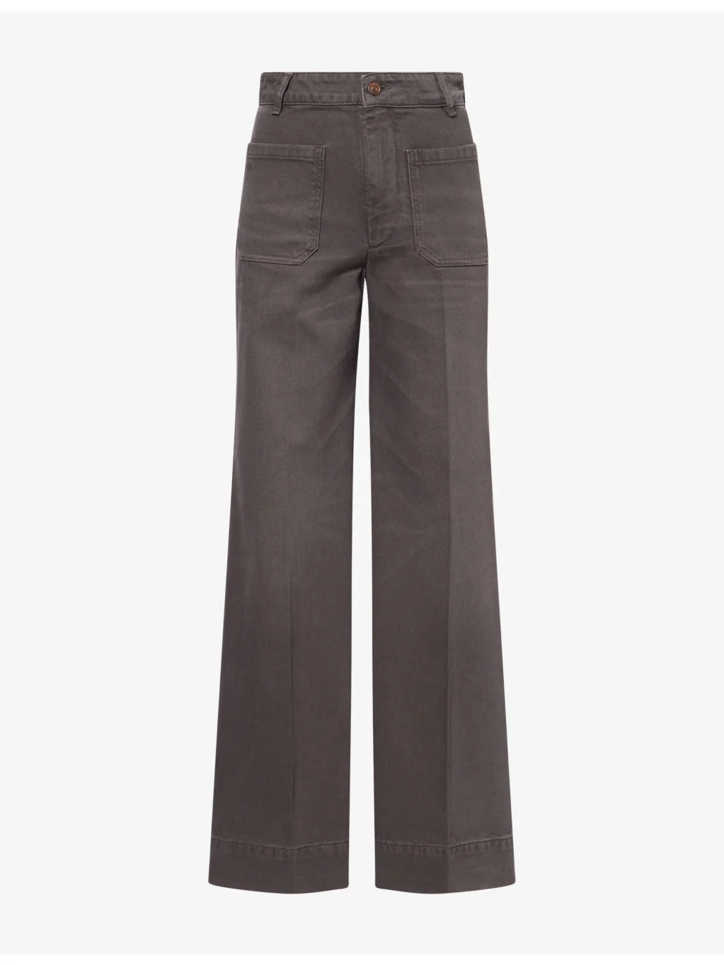 Alina Wide-Leg Cotton Denim Jeans - 1