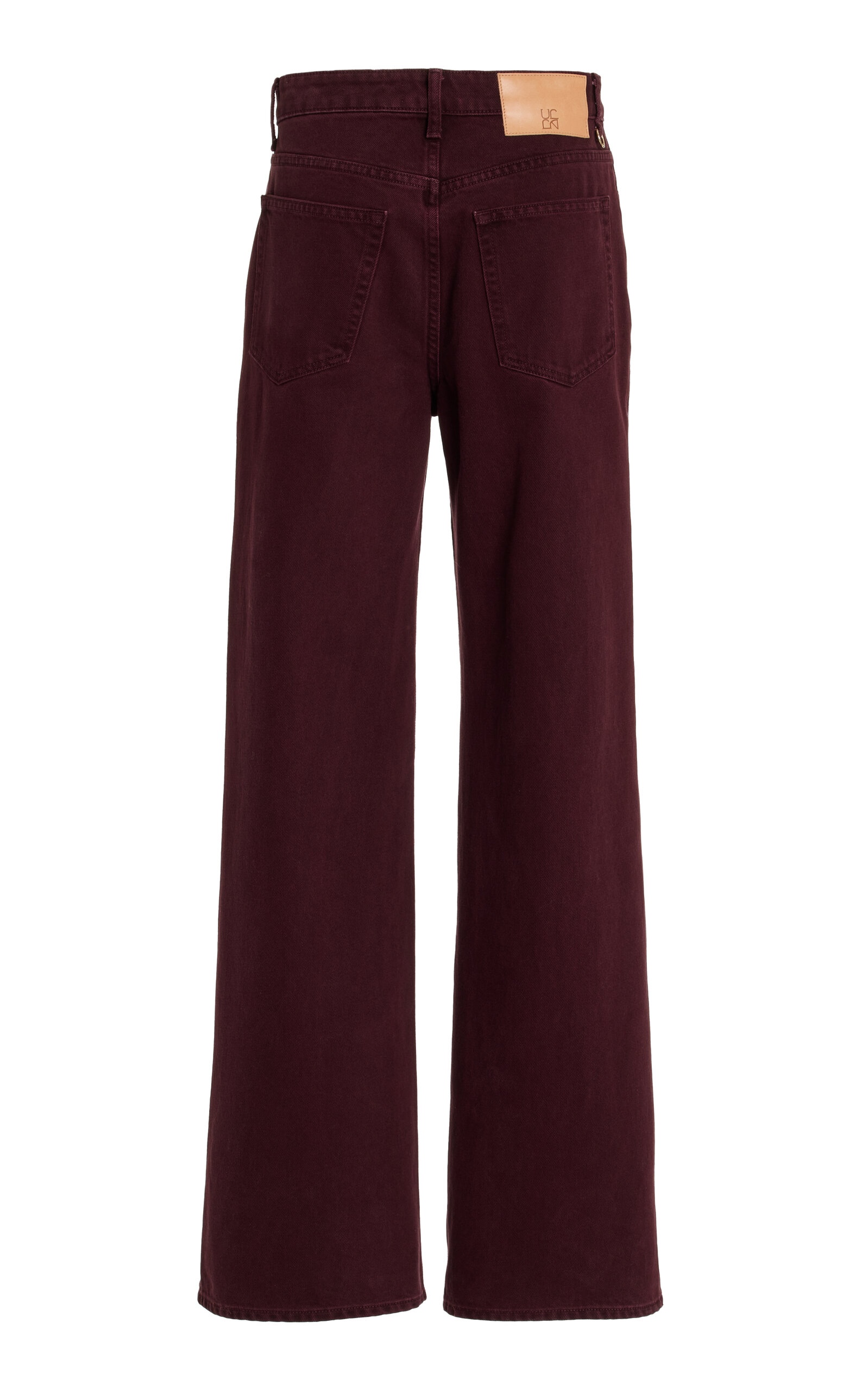 Willow Rigid Cuffed Wide-Leg Jeans burgundy - 3