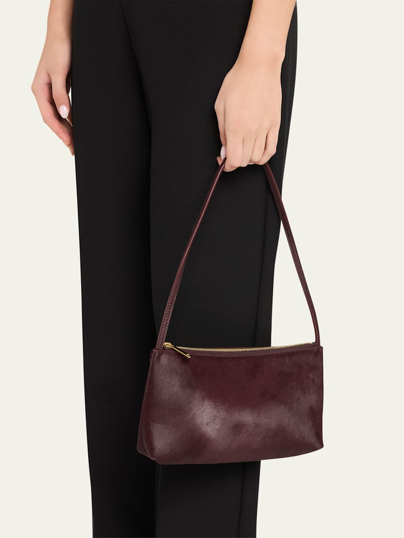 Mansur Gavriel Gaia Animal-Print Calf Hair Shoulder Bag outlook