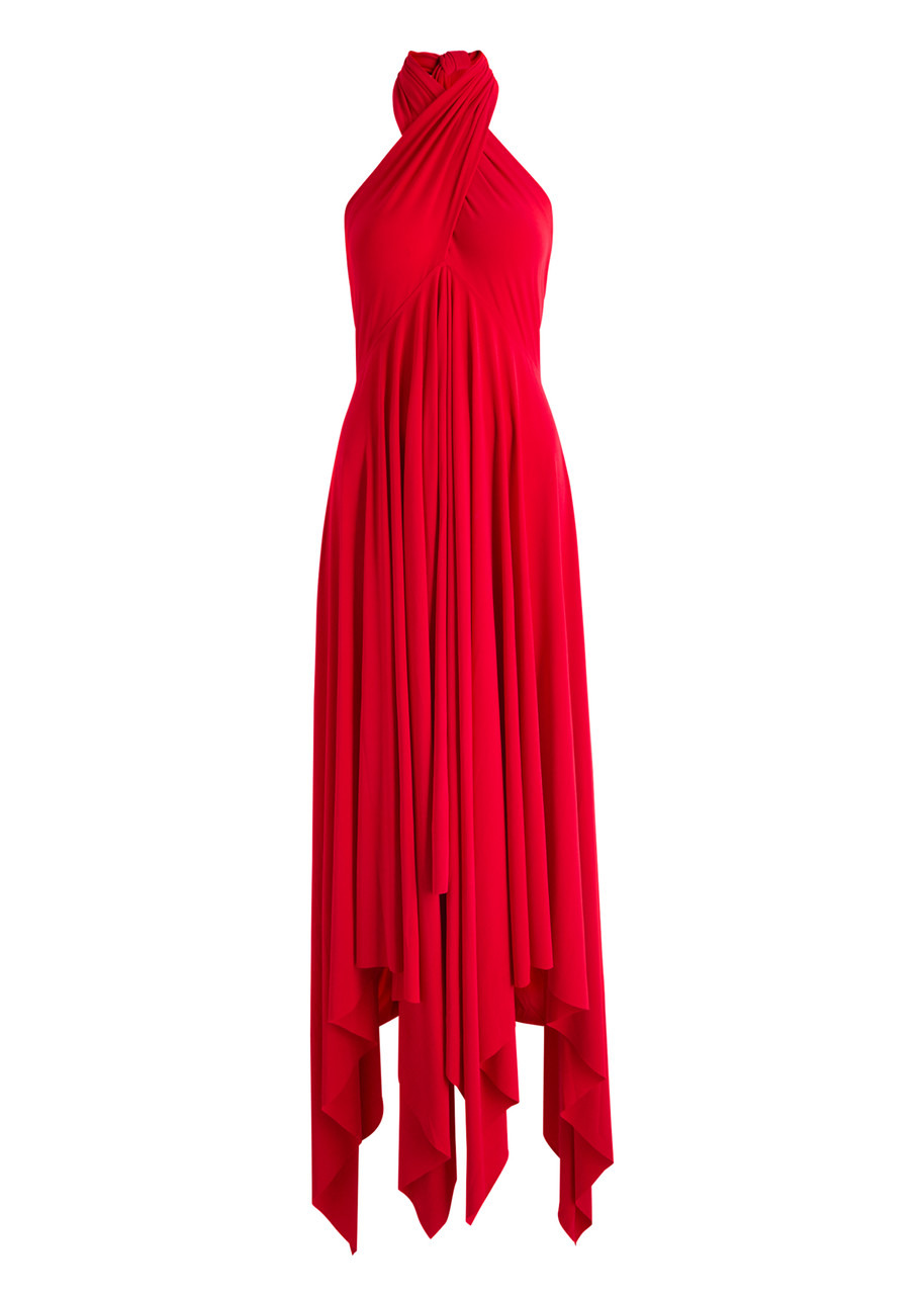 Norma Kamali Convertible Asymmetric Stretch-jersey Midi Dress - 1