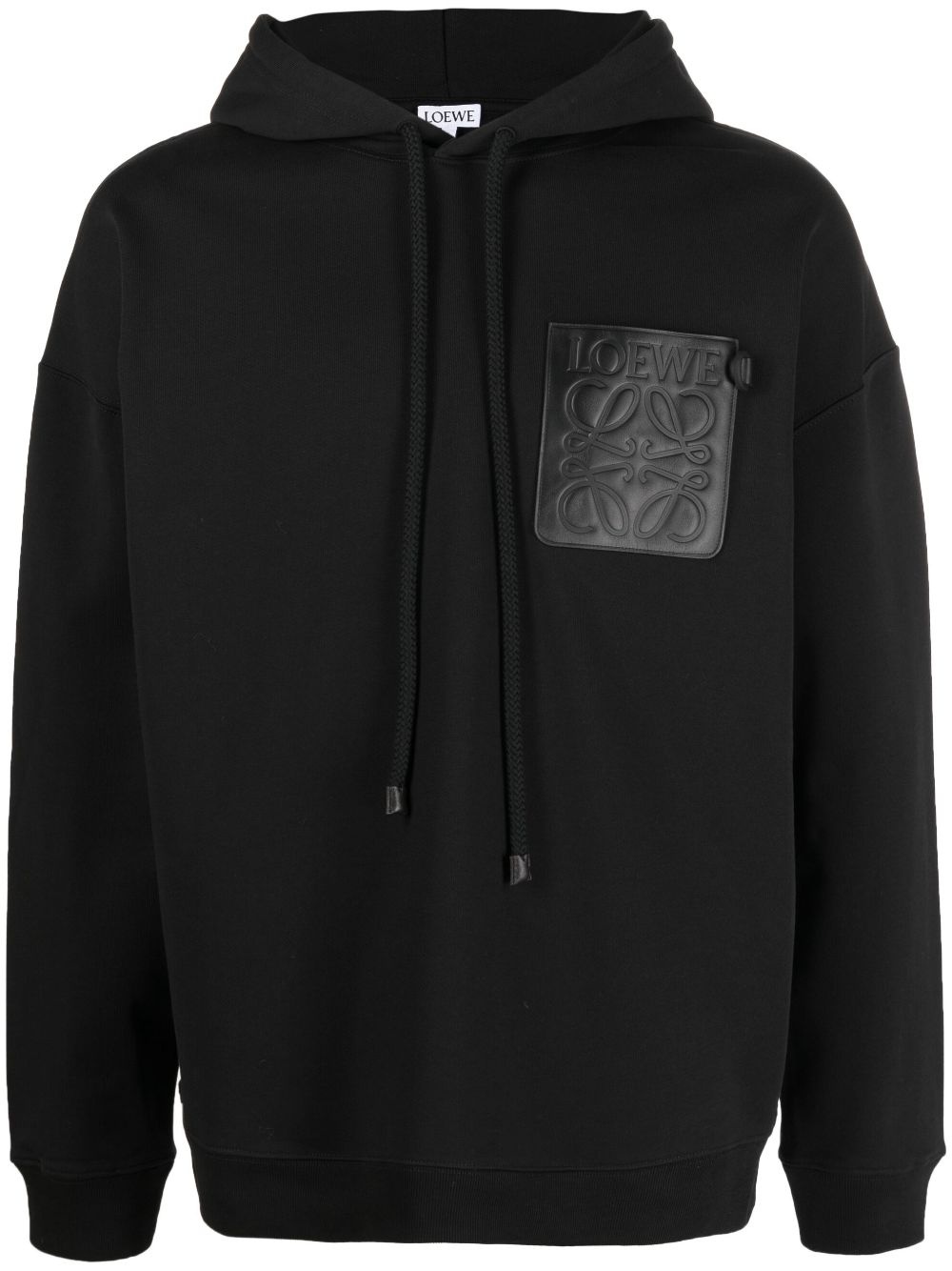 logo-patch drawstring hoodie - 1