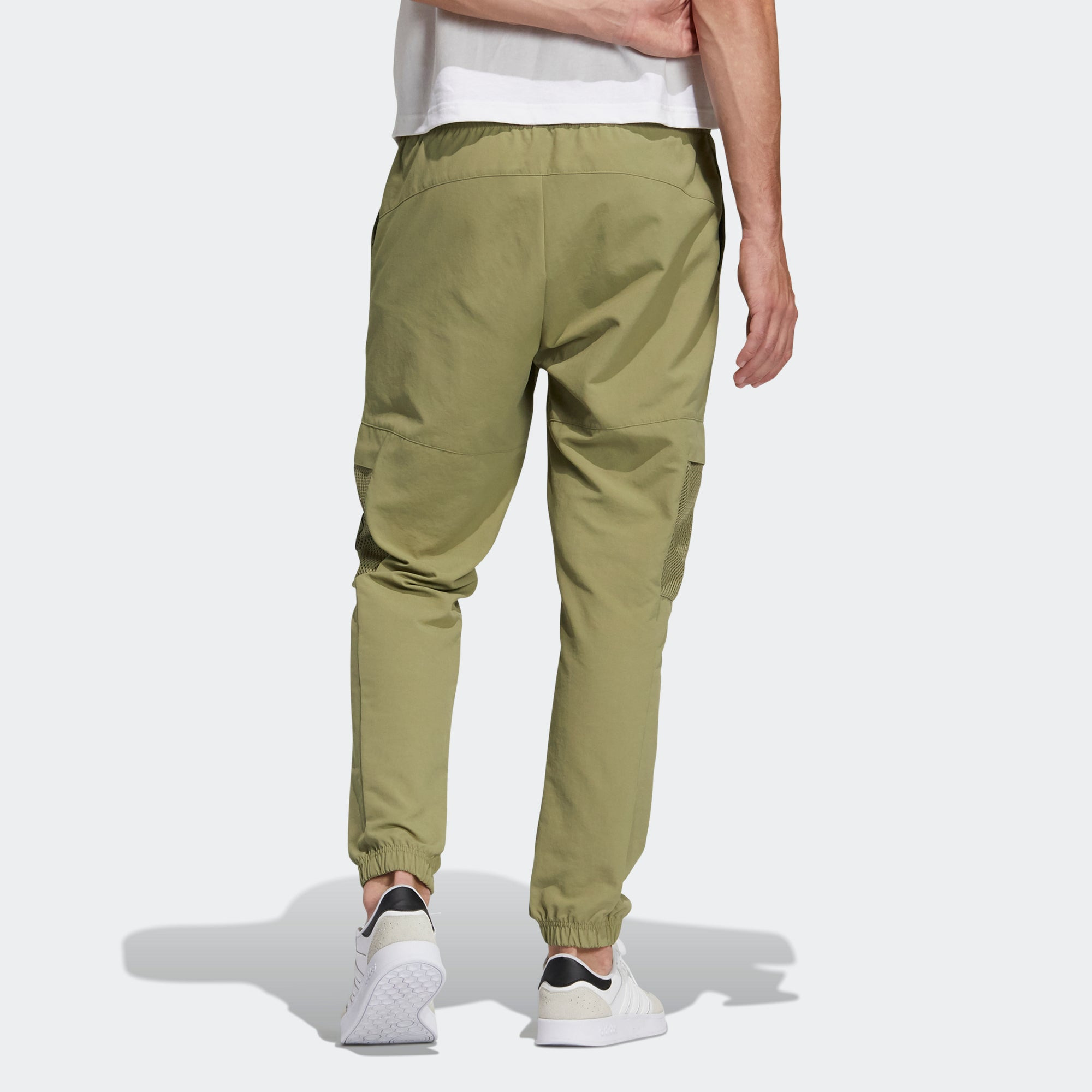 Men's adidas neo Sw Wvn Crg Casual Breathable Pocket Sports Pants/Trousers/Joggers Olive Green H5527 - 3