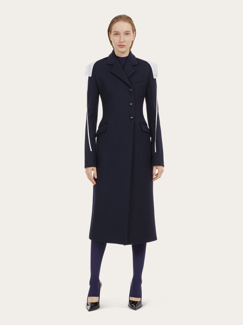 Wool coat with detachable hood 5
