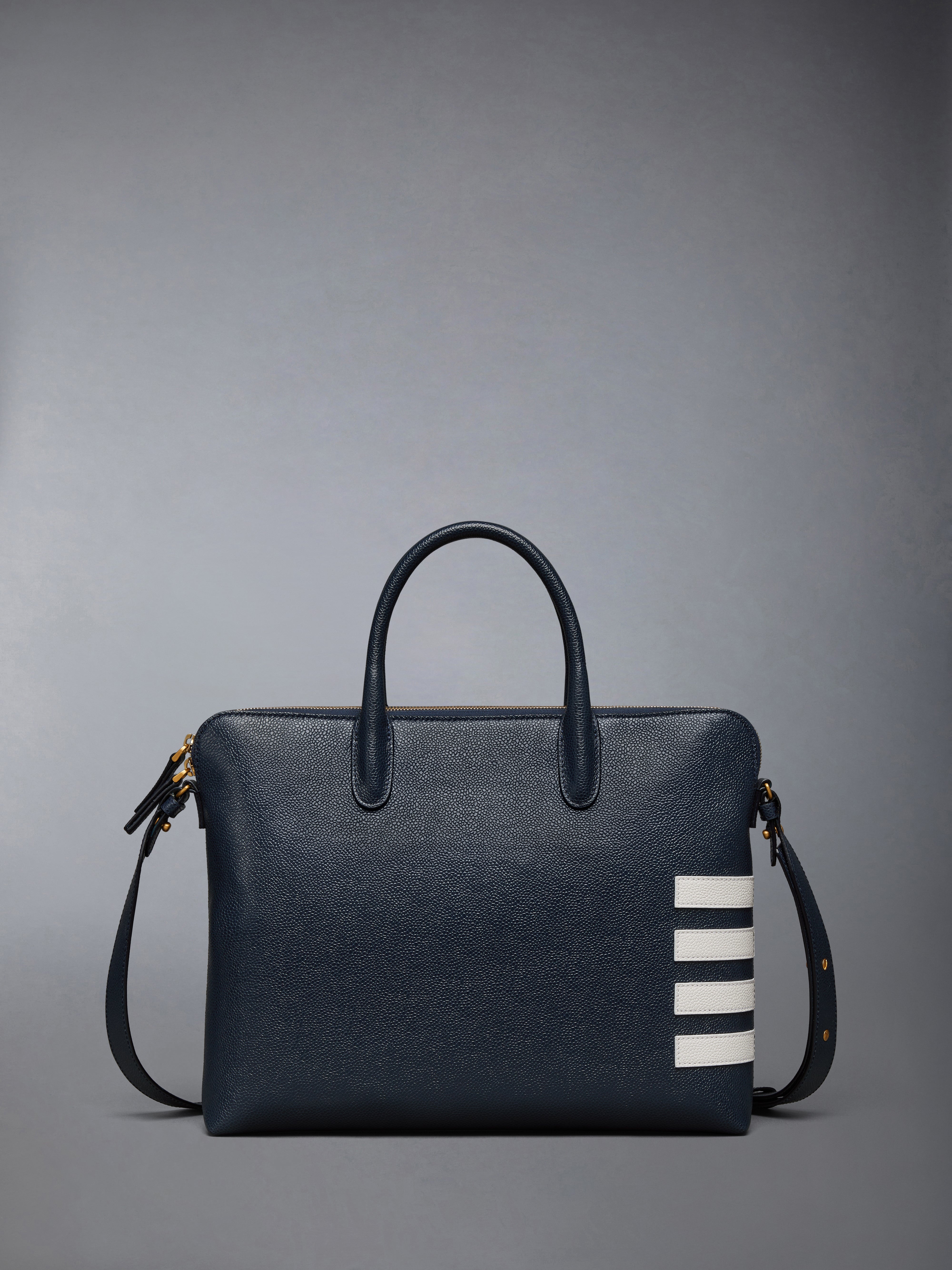 PEBBLE GRAIN 4-BAR SLIM BRIEFCASE - 3