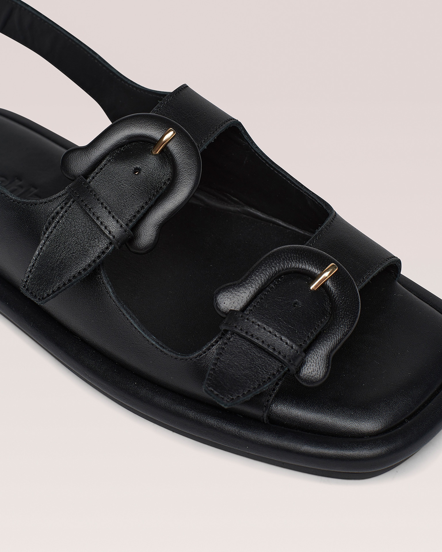 EKEMMA MENS - Suede slingback sandals - Black - 6